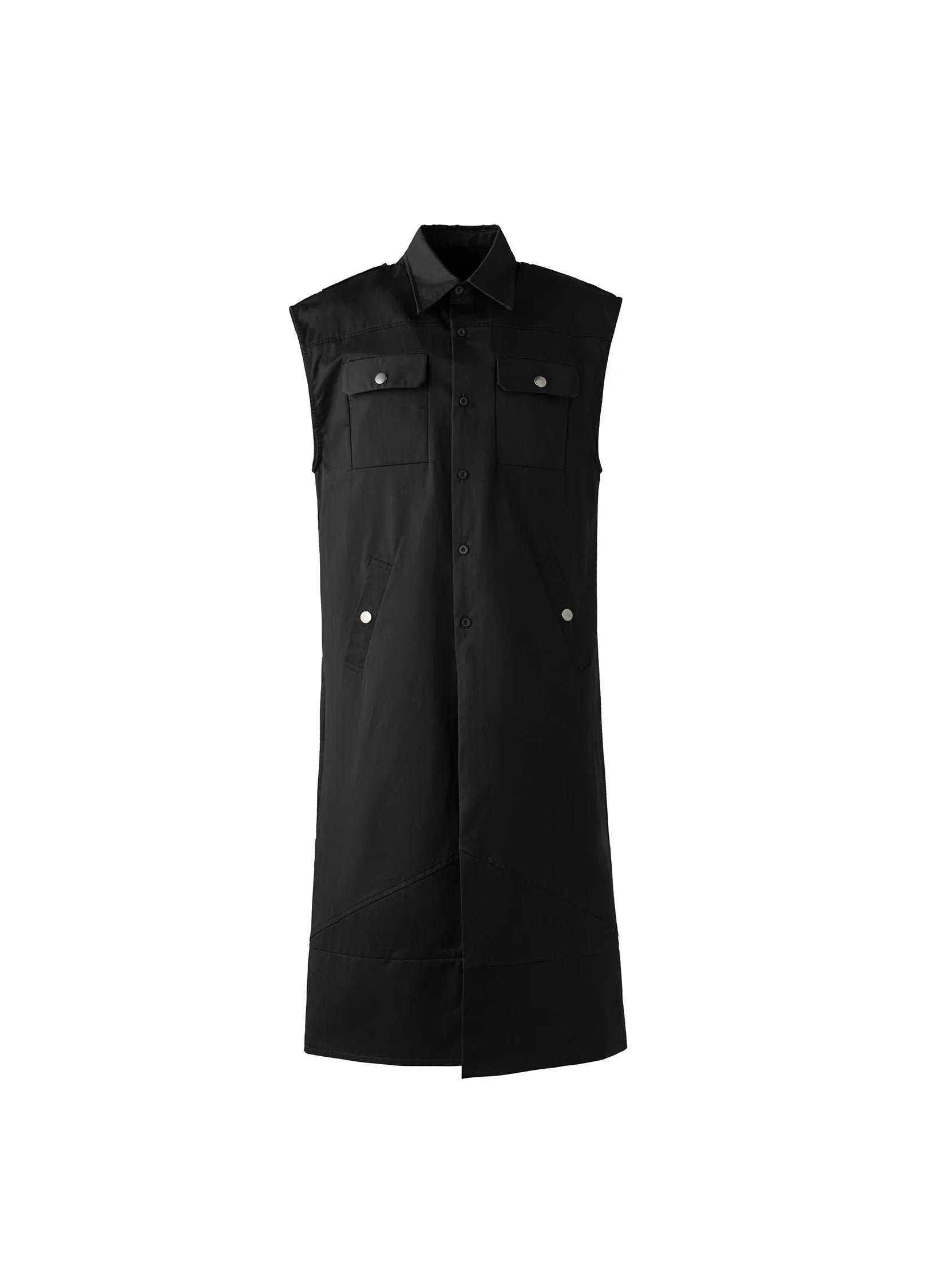 23SS Black Cascade Hollow Overshirt