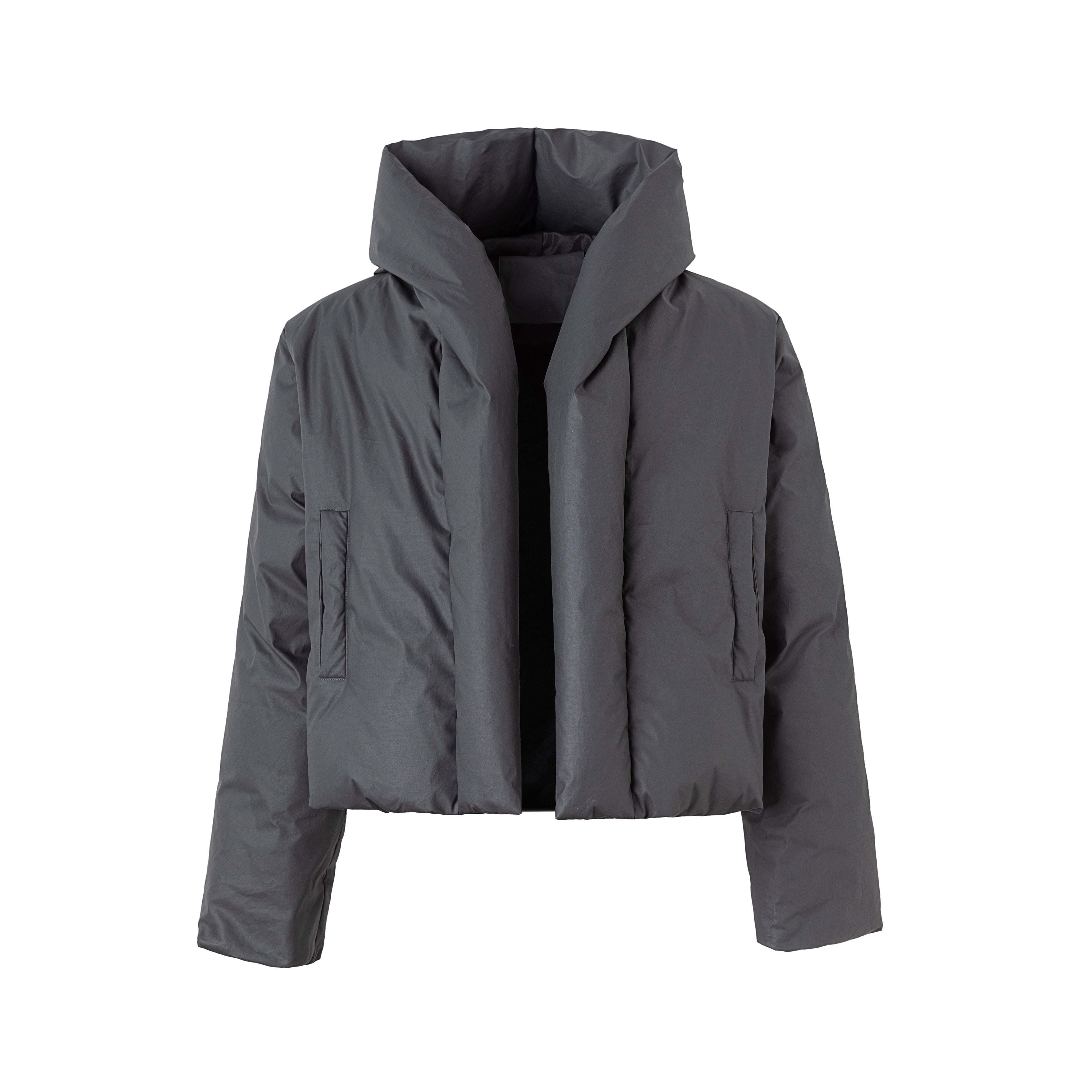 24FW HOODED BUTTONLESS DOWN JACKET