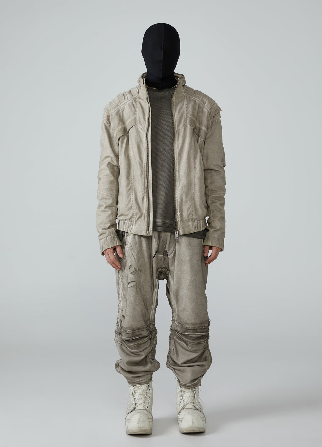 Wasteland Spliced Distressed Short Jacket