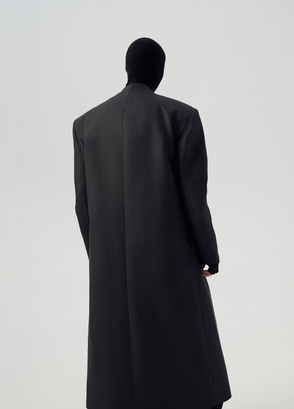 24FW MATTE BLACK OVERSIZED TRENCH COAT