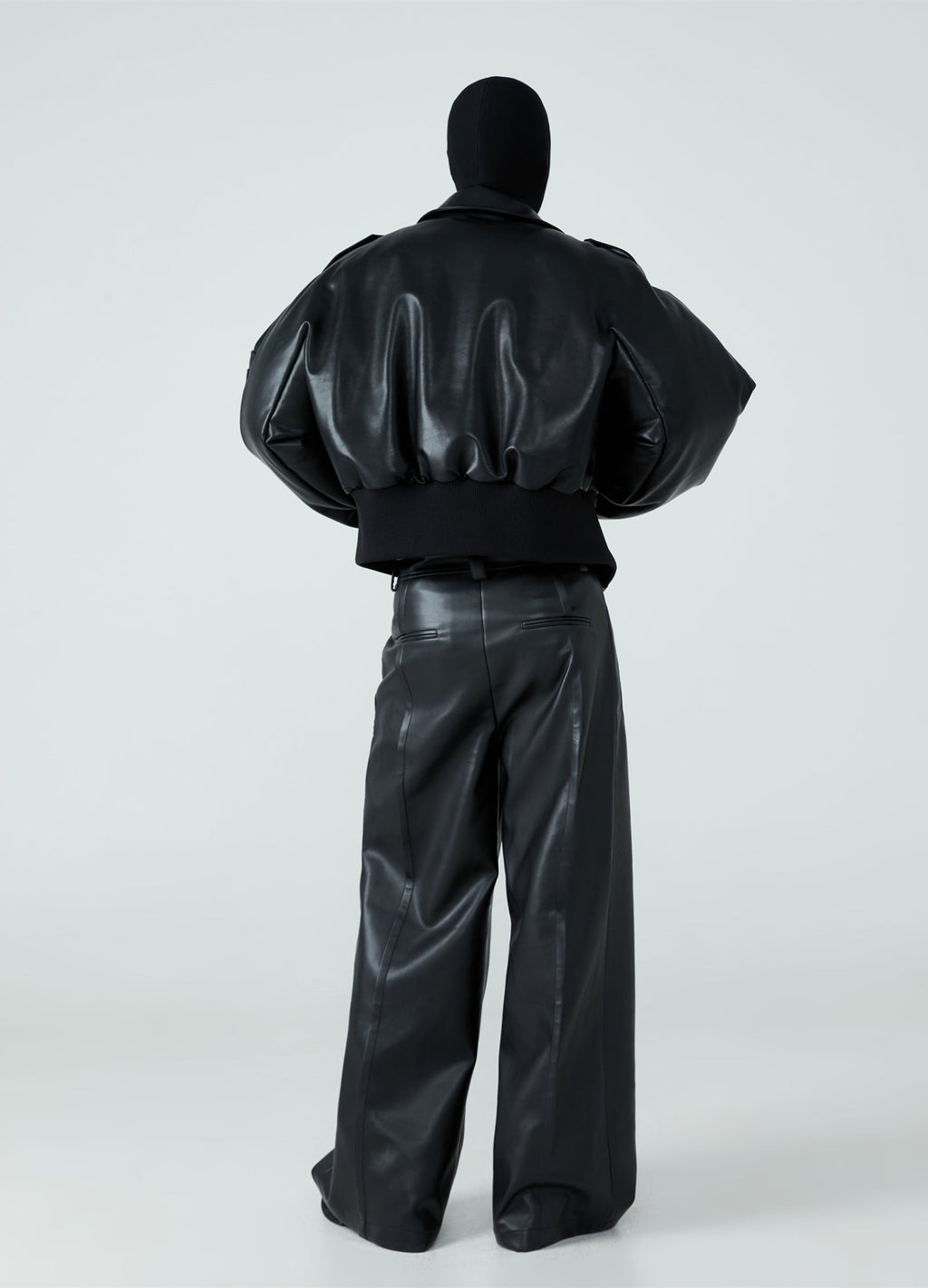 23FW High Waist PU Leather Pants