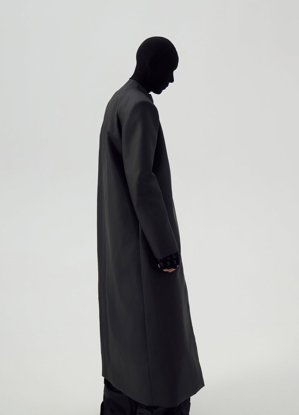 24FW MATTE BLACK OVERSIZED TRENCH COAT