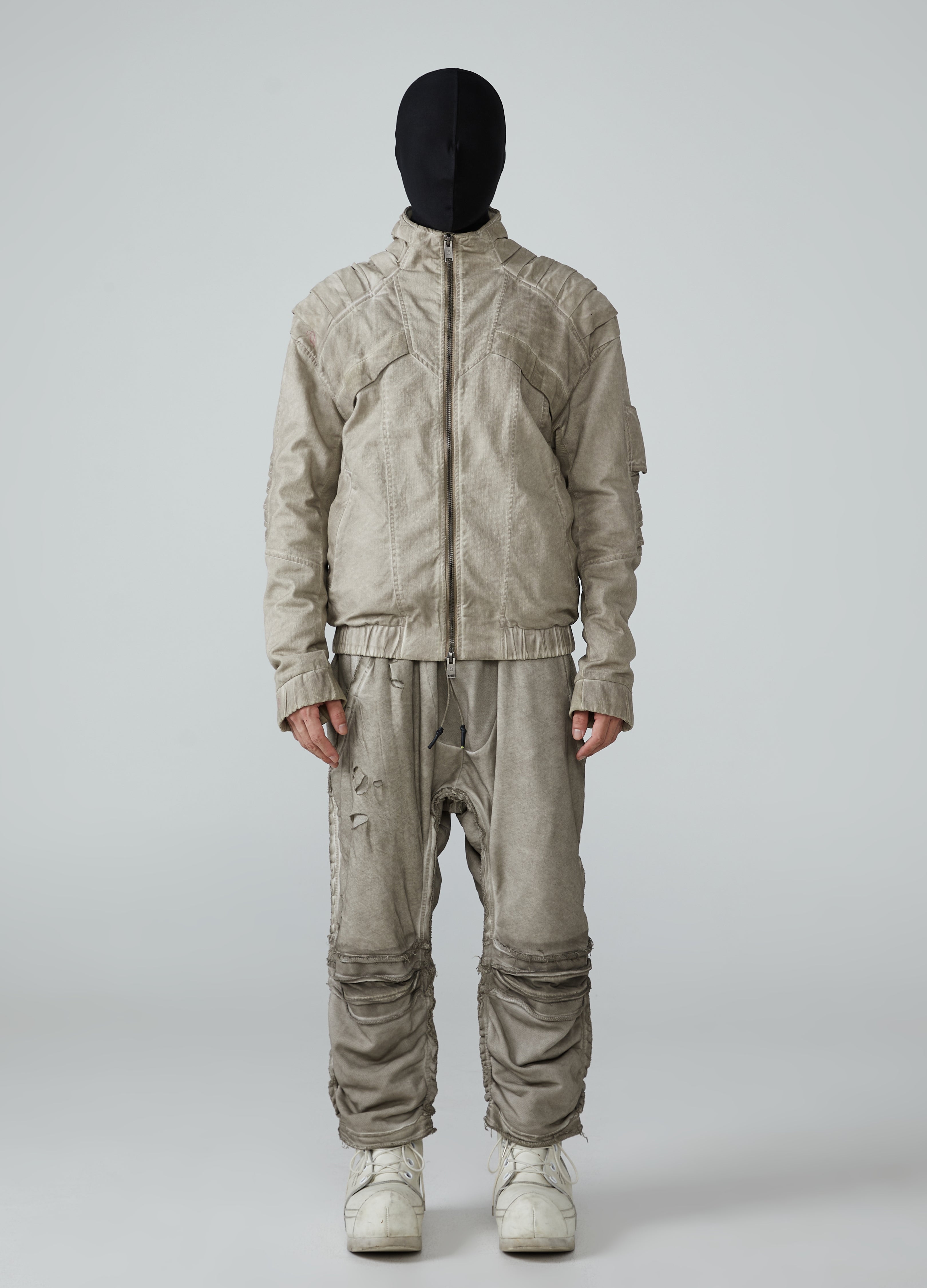 Wasteland Spliced Distressed Short Jacket