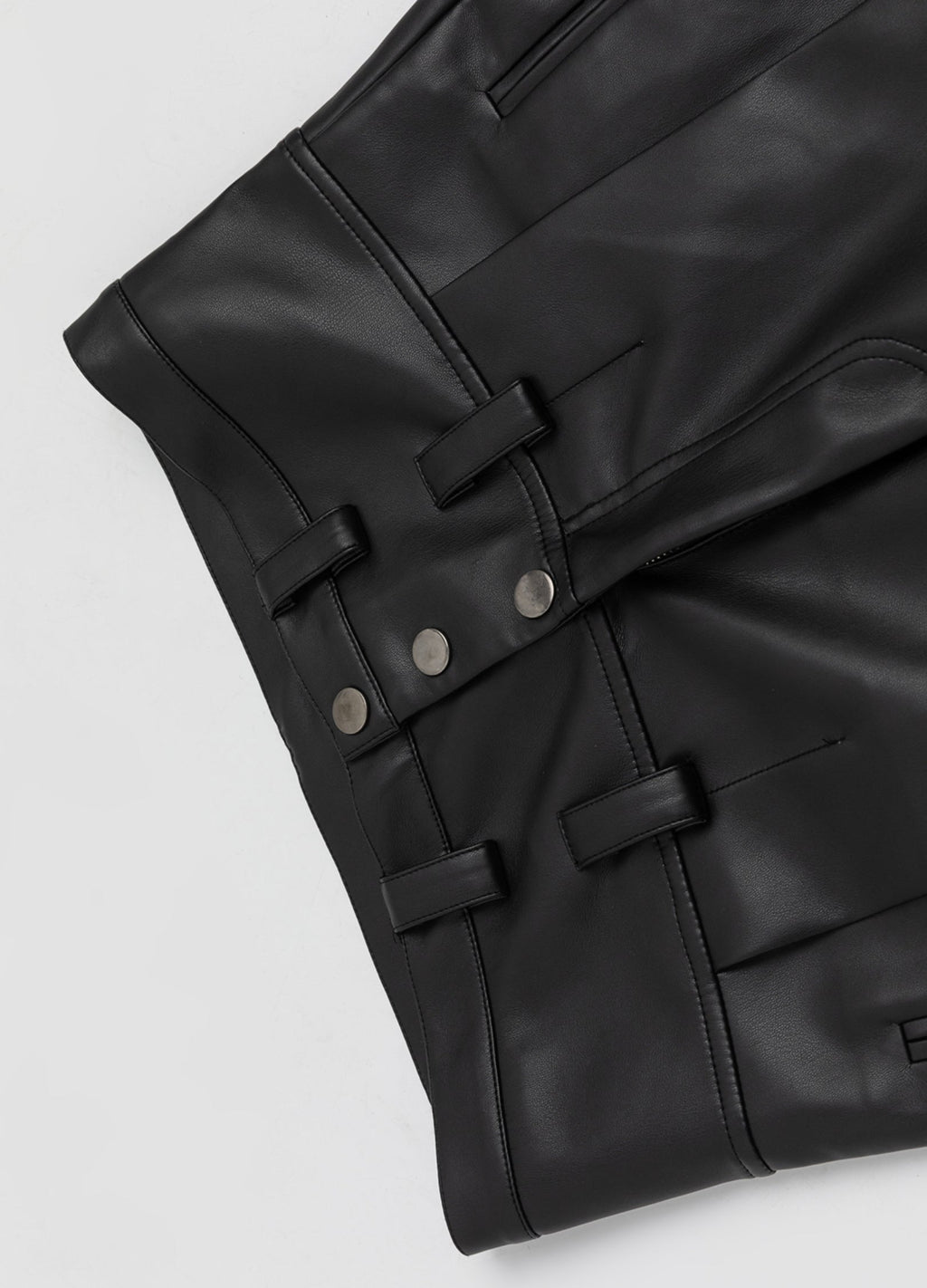 23FW High Waist PU Leather Pants