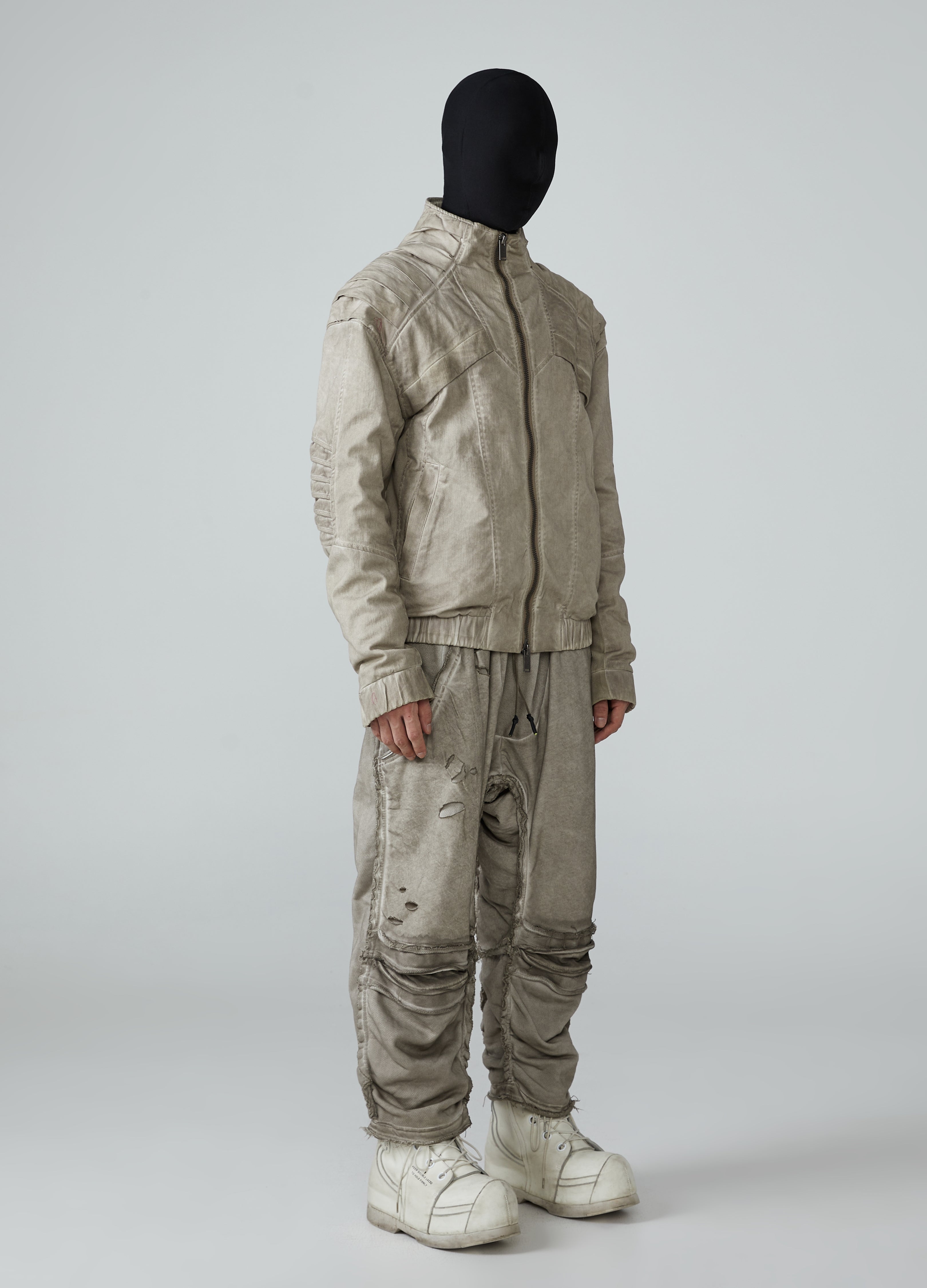 Wasteland Spliced Distressed Short Jacket