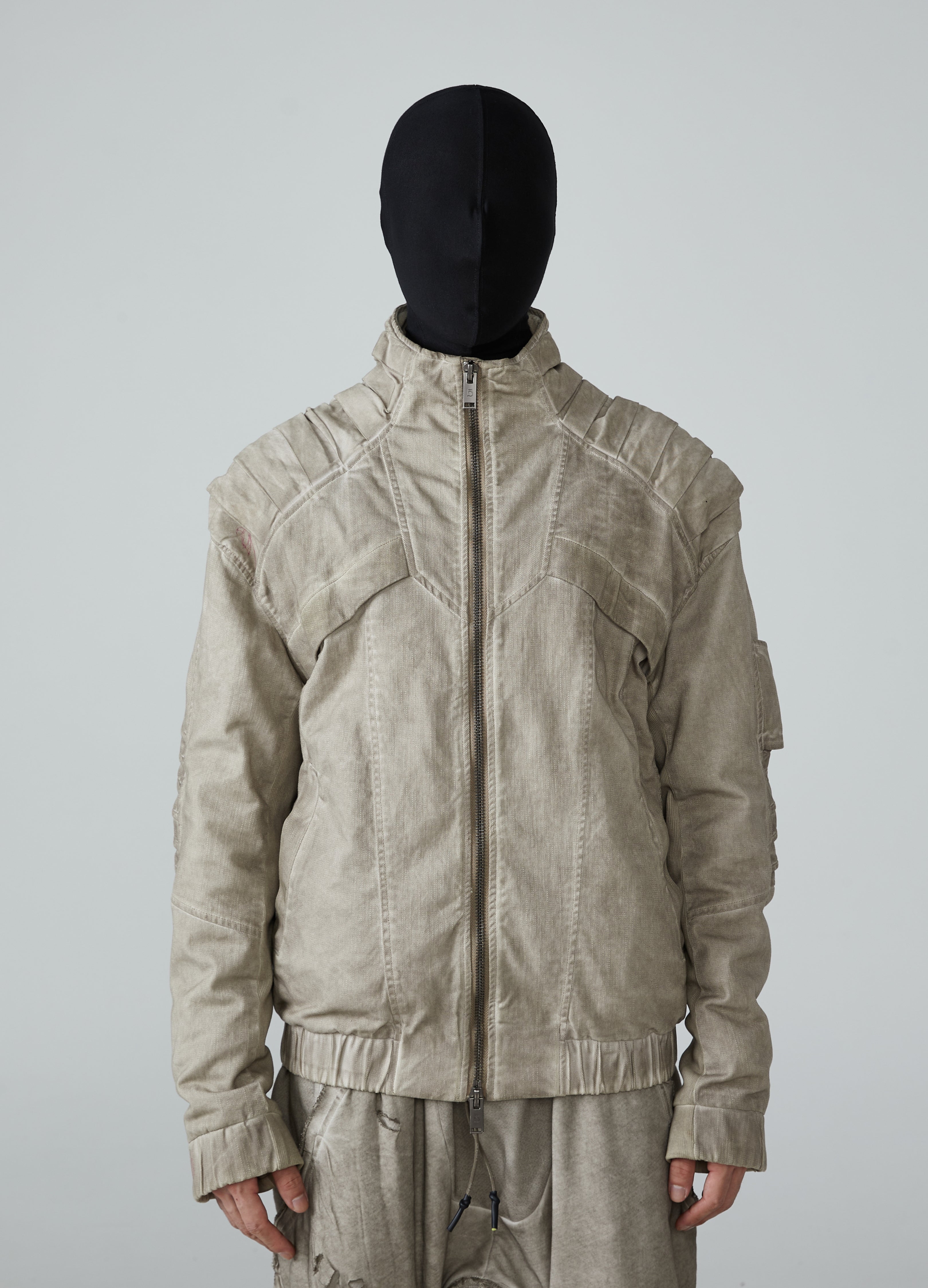 Wasteland Spliced Distressed Short Jacket