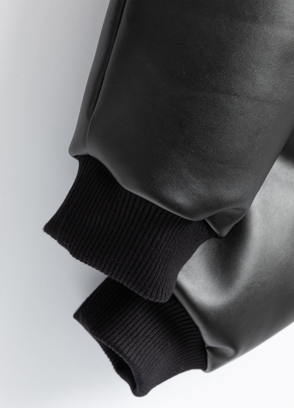 25FW HIGH-COLLAR LEATHER PUFFER