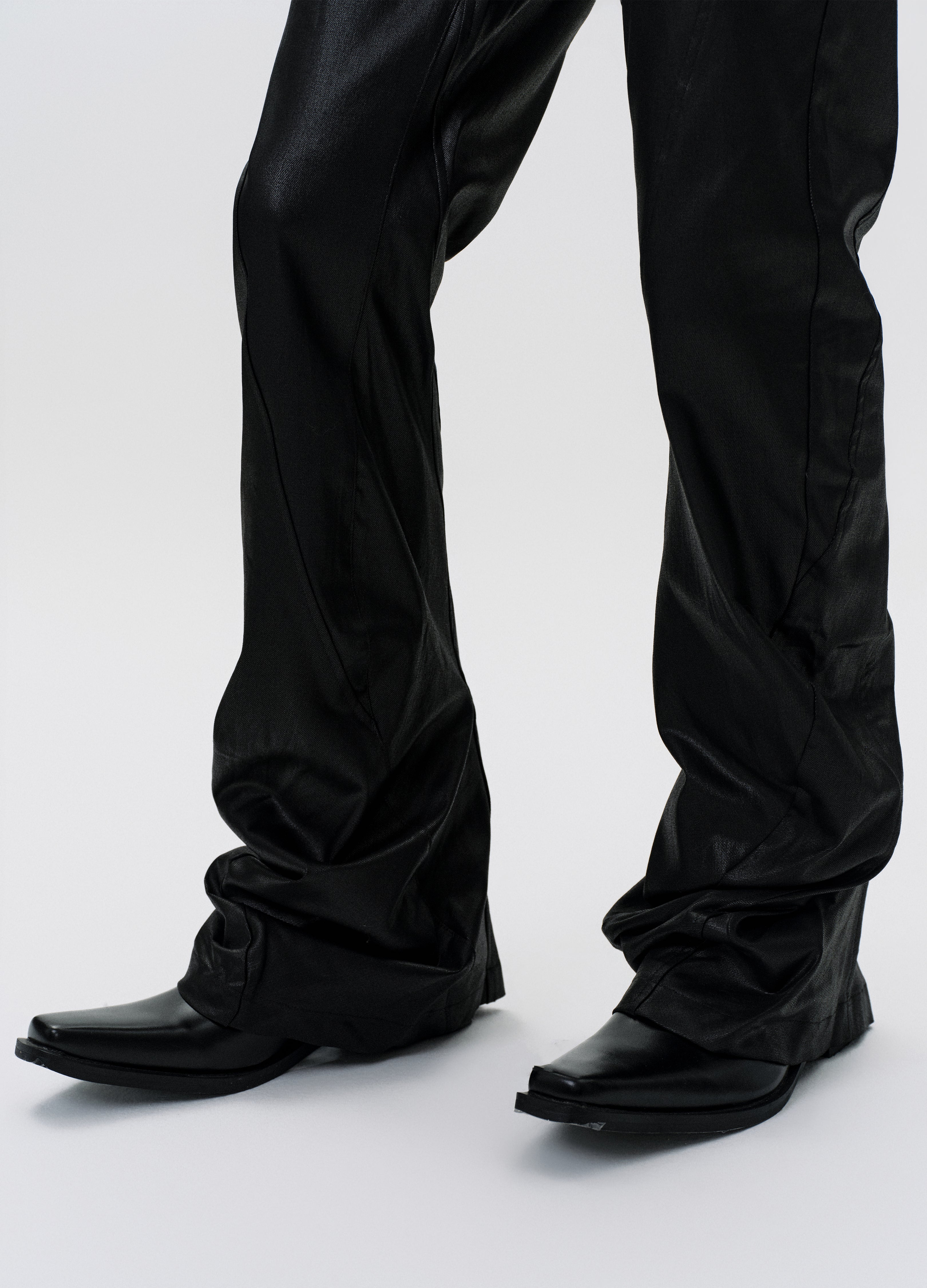25SS TWISTED WAX COATED PANTS