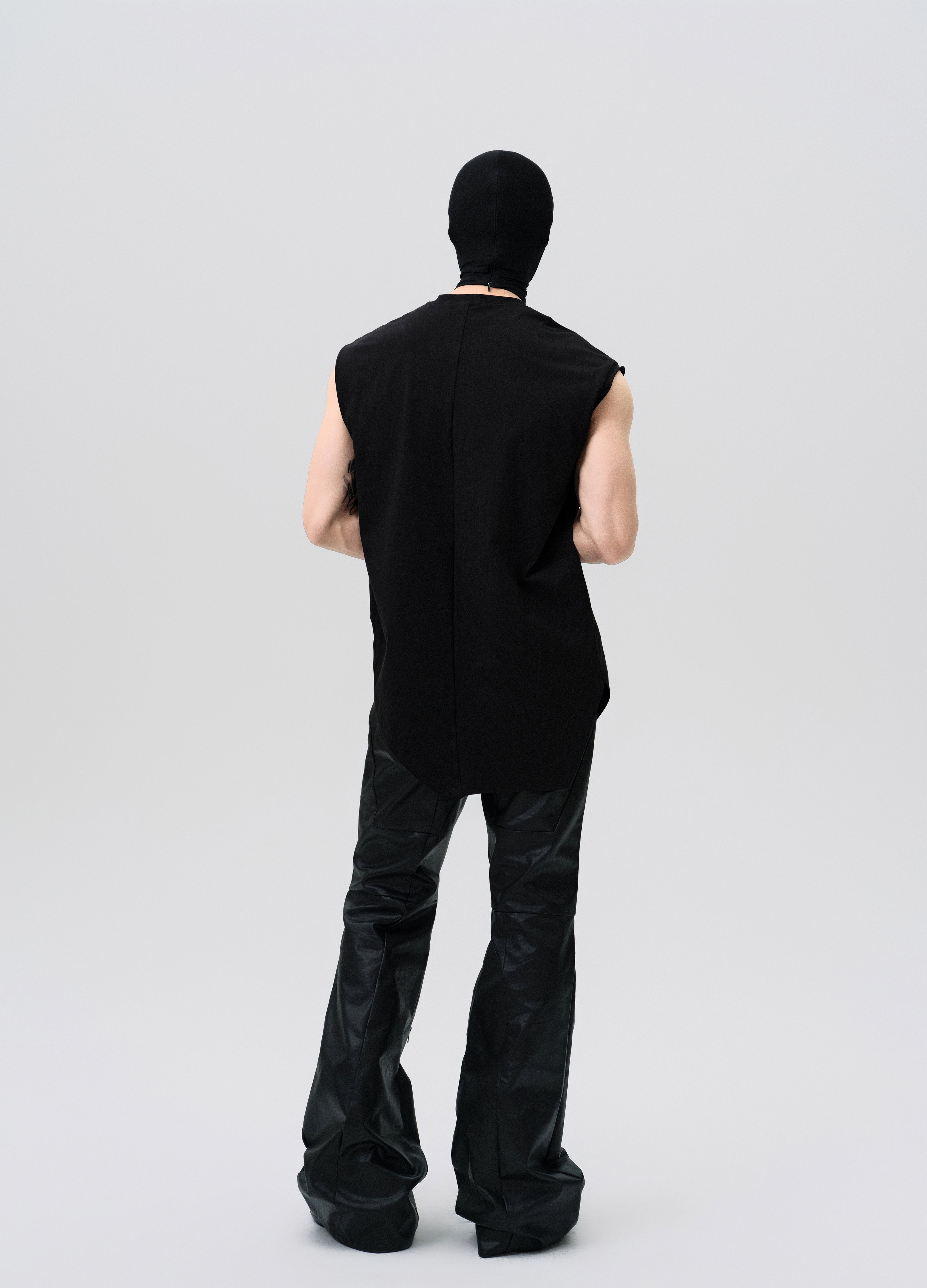 25SS WAXED ZIP DECONSTRUCT PANTS