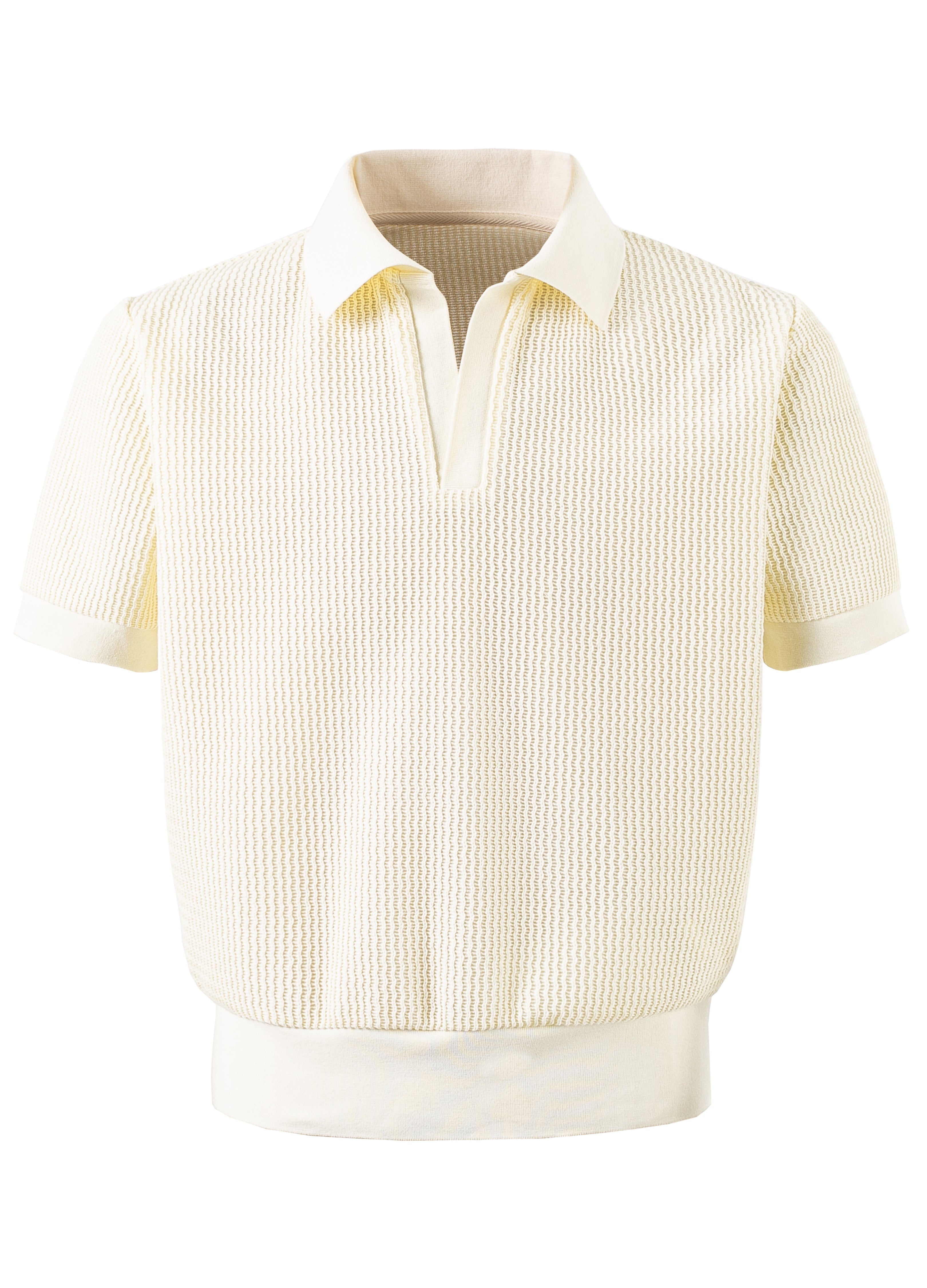25SS JACQUARD V-NECK POLO