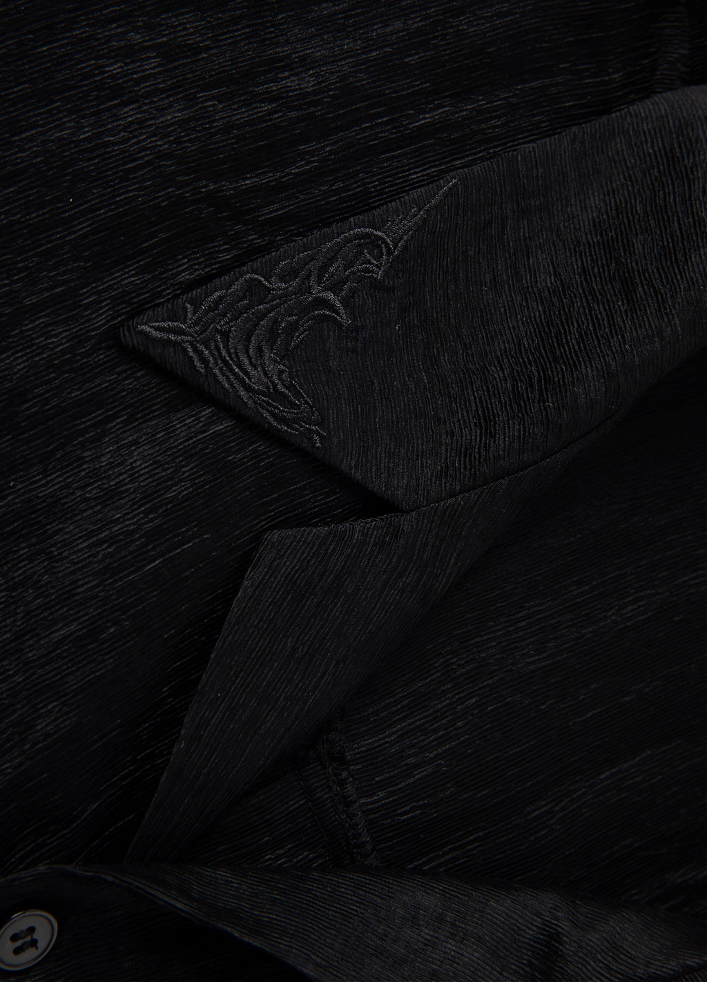 25SS WHITE BLACK TEXTURE SHINE SHIRT