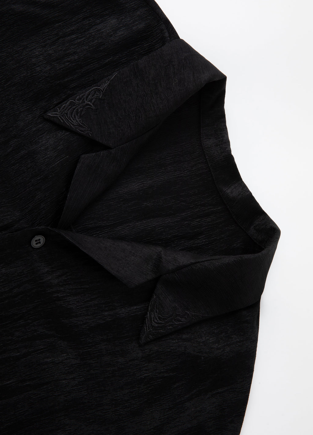 25SS WHITE BLACK TEXTURE SHINE SHIRT