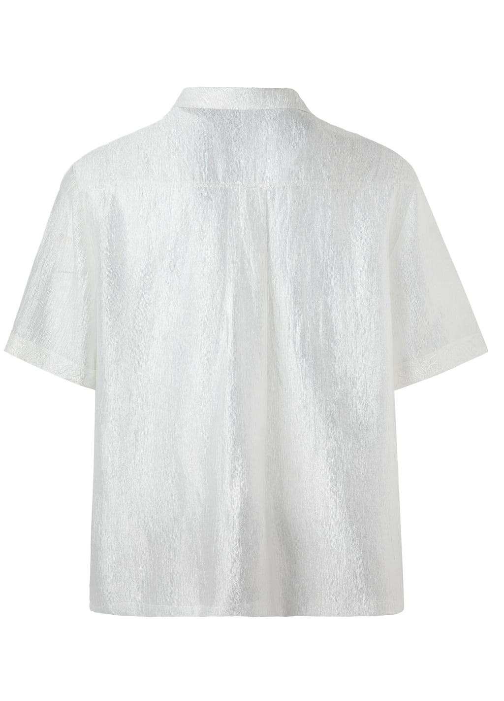 25SS WHITE BLACK TEXTURE SHINE SHIRT