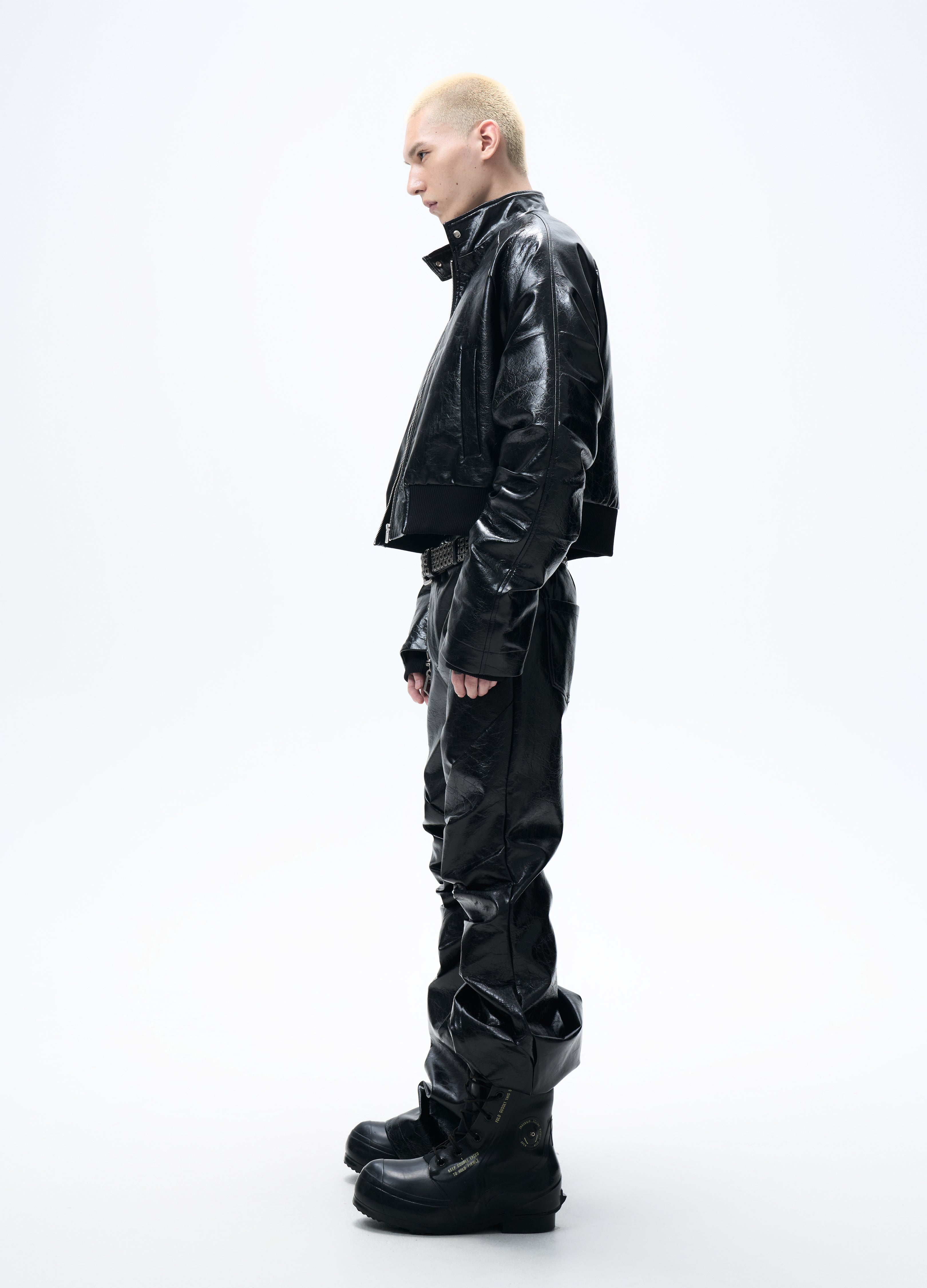 25FW RADIANT PLEAT LEATHER PANTS