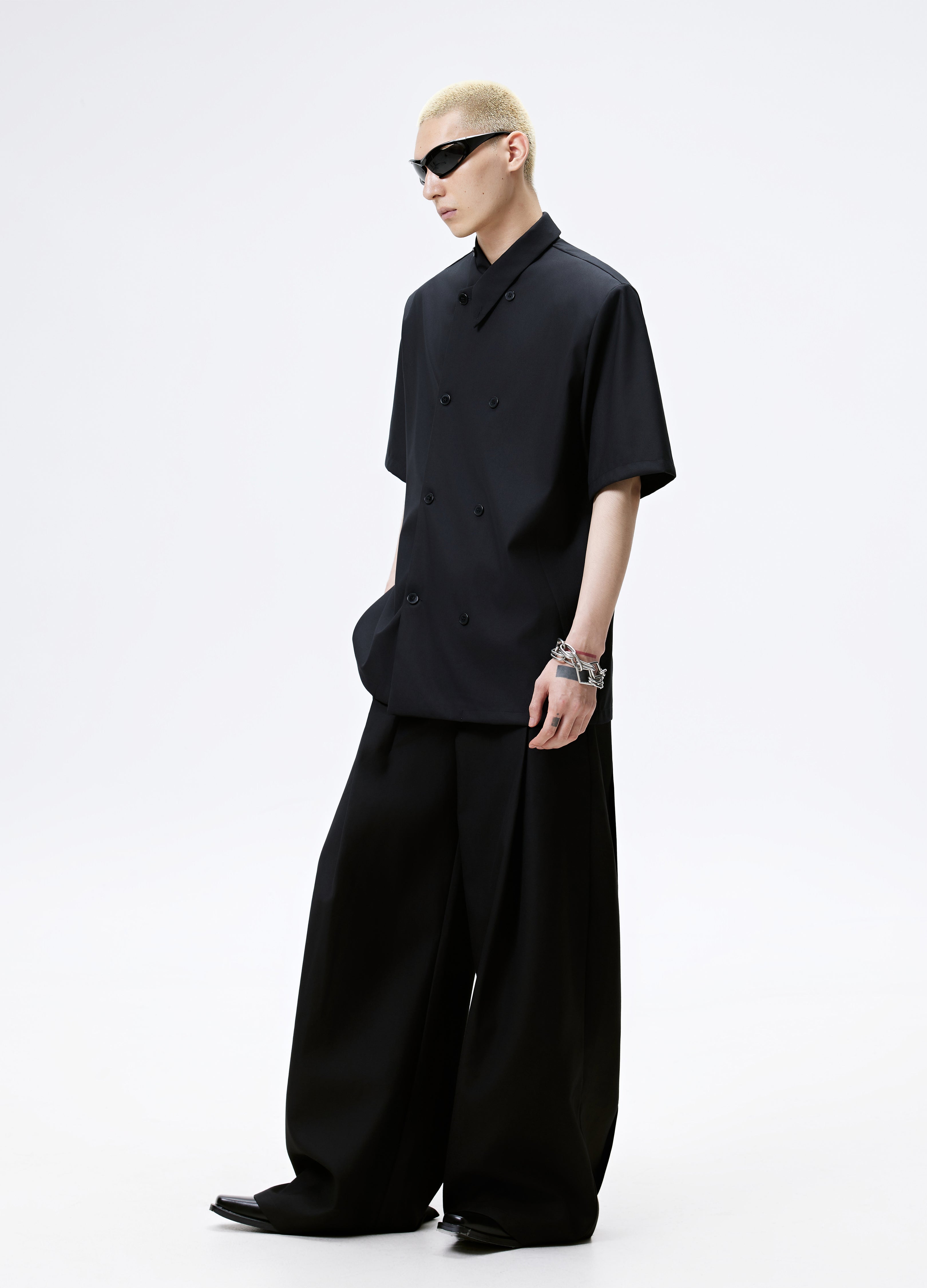 25SS DOUBLE BREAST MANDARIN SHIRT