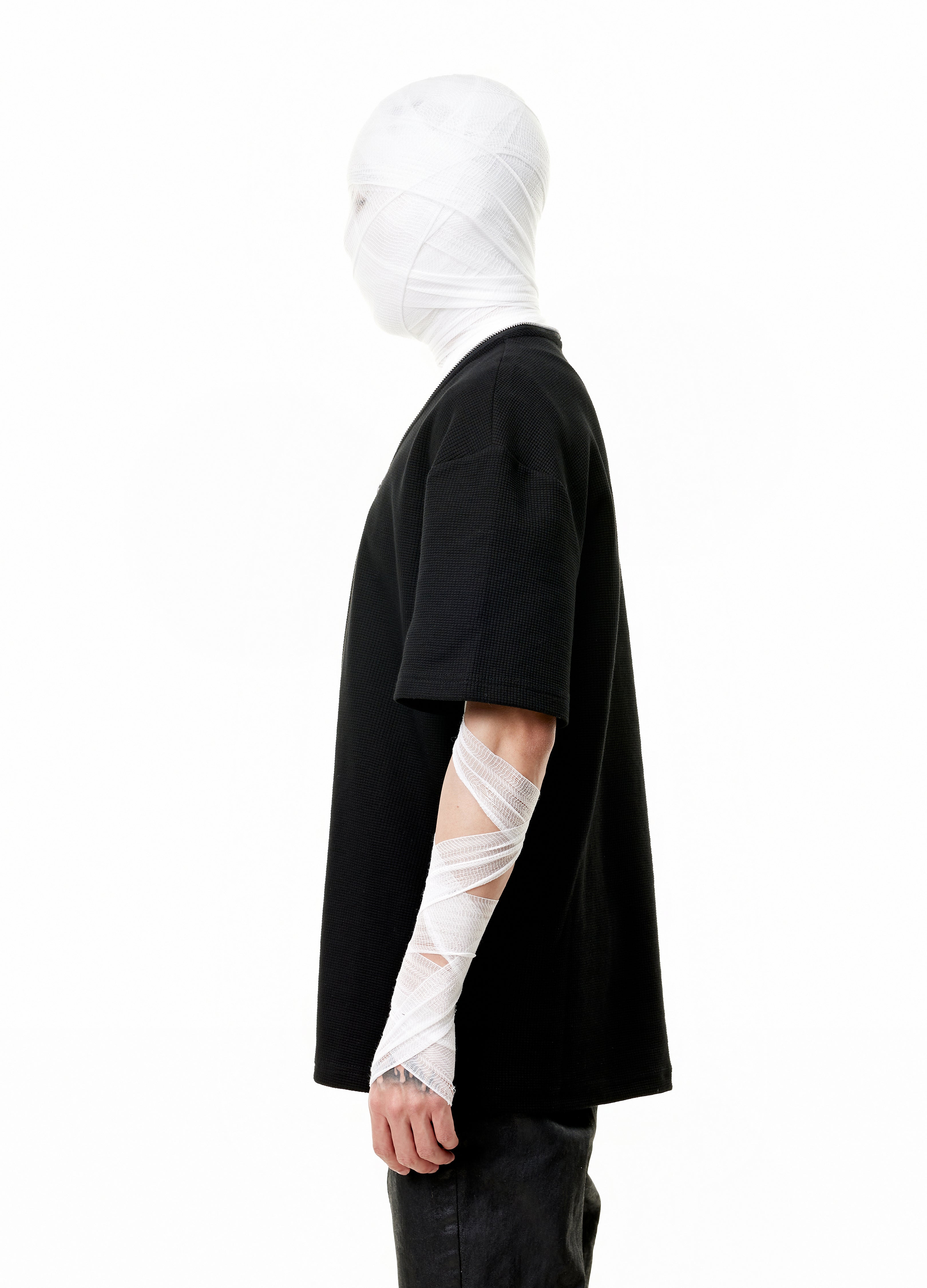 WAFFLE ZIP FUNCTIONAL TEE