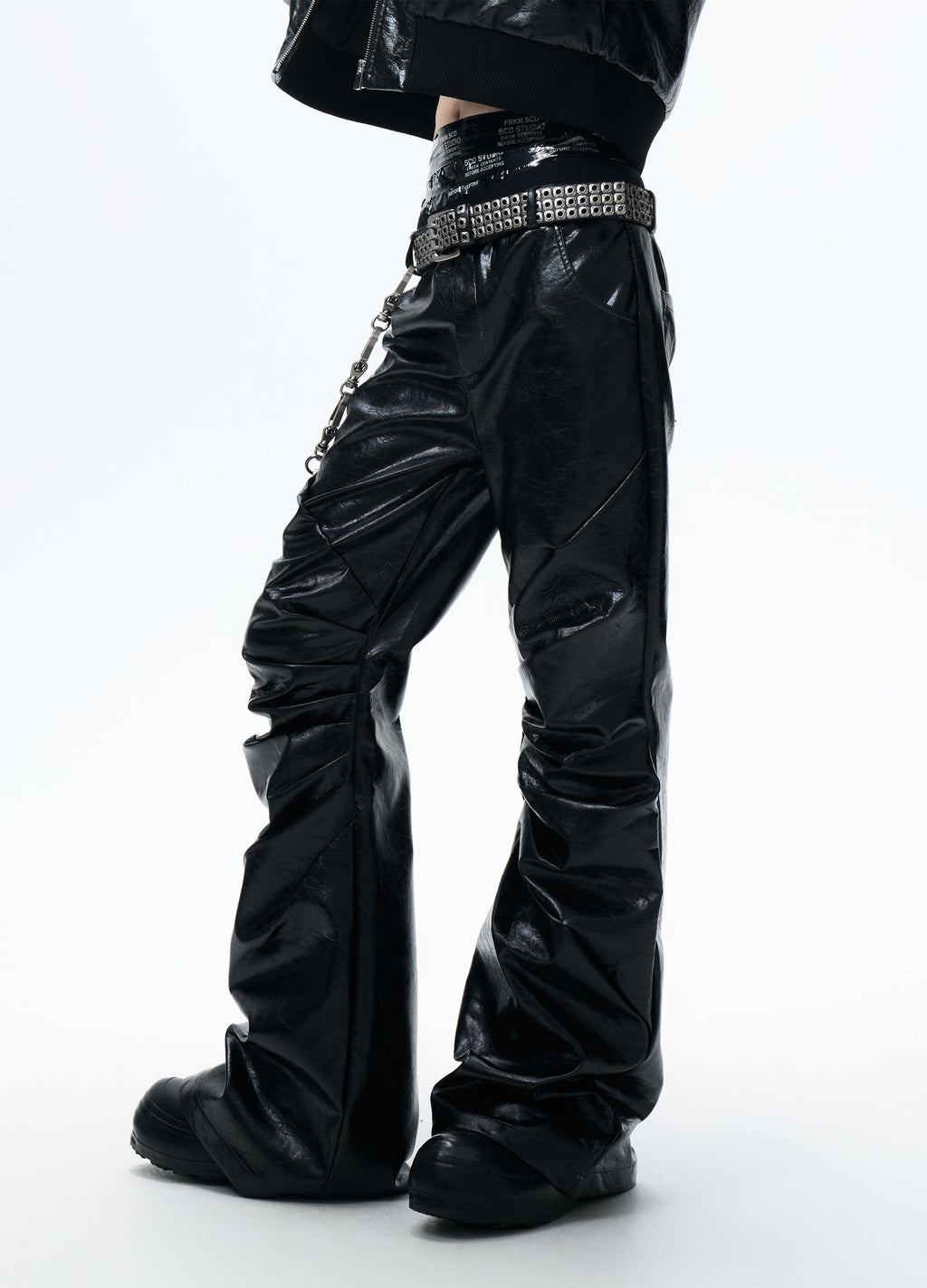 25FW RADIANT PLEAT LEATHER PANTS