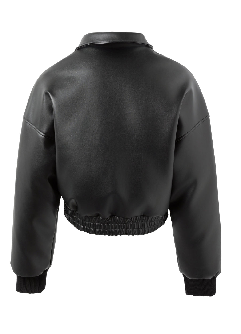 25FW HIGH-COLLAR LEATHER PUFFER