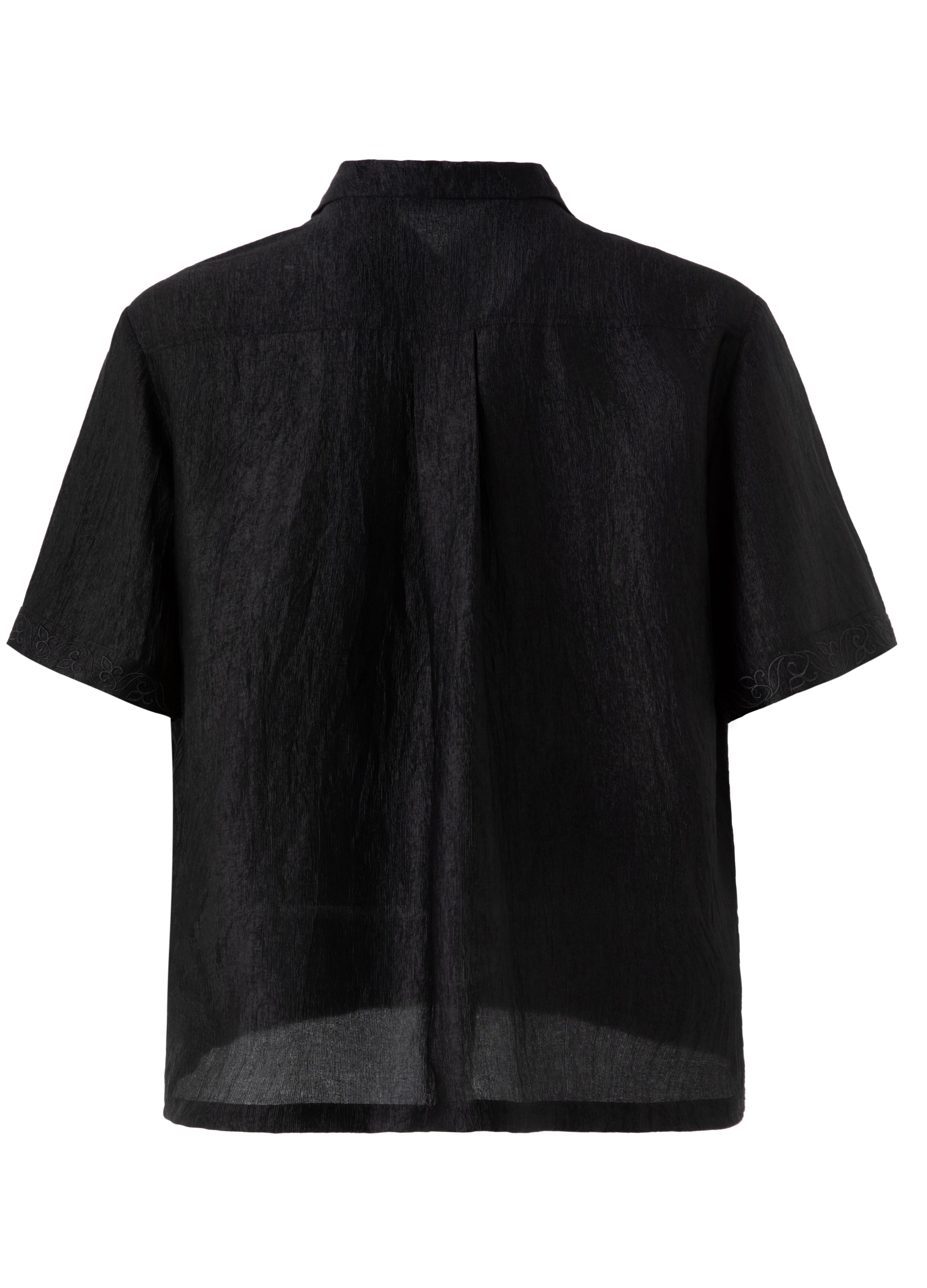 25SS WHITE BLACK TEXTURE SHINE SHIRT