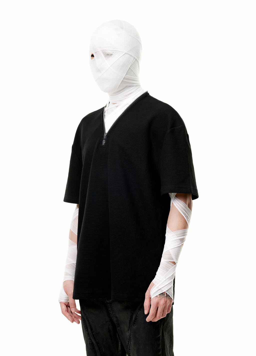 WAFFLE ZIP FUNCTIONAL TEE