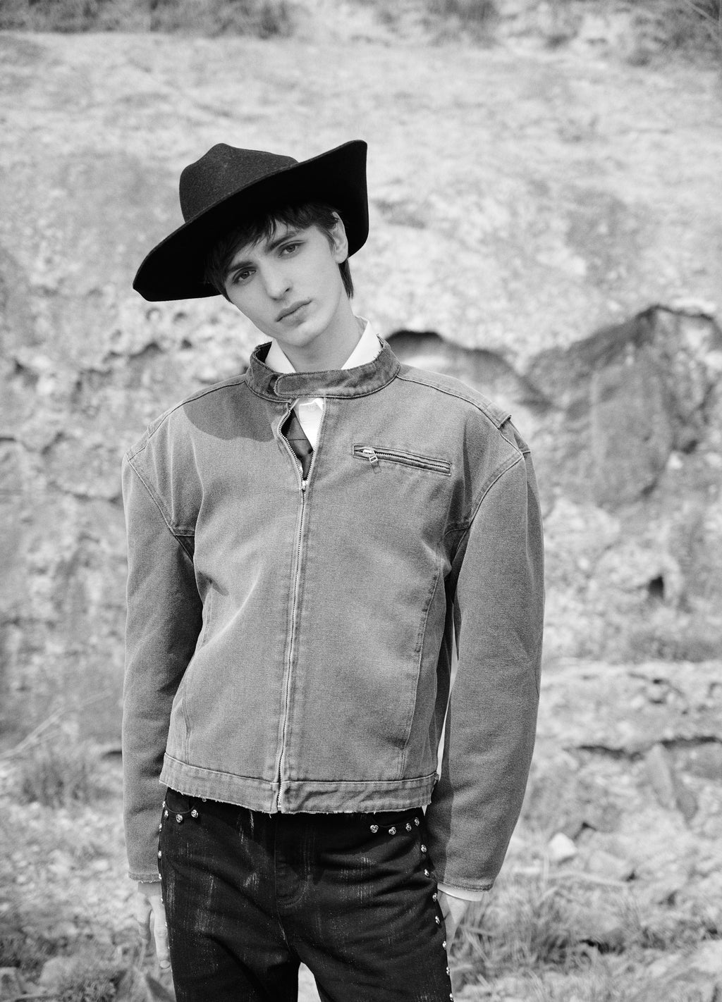 25SS DP PARADIS x REART COBBLE WASH BIKER JACKET