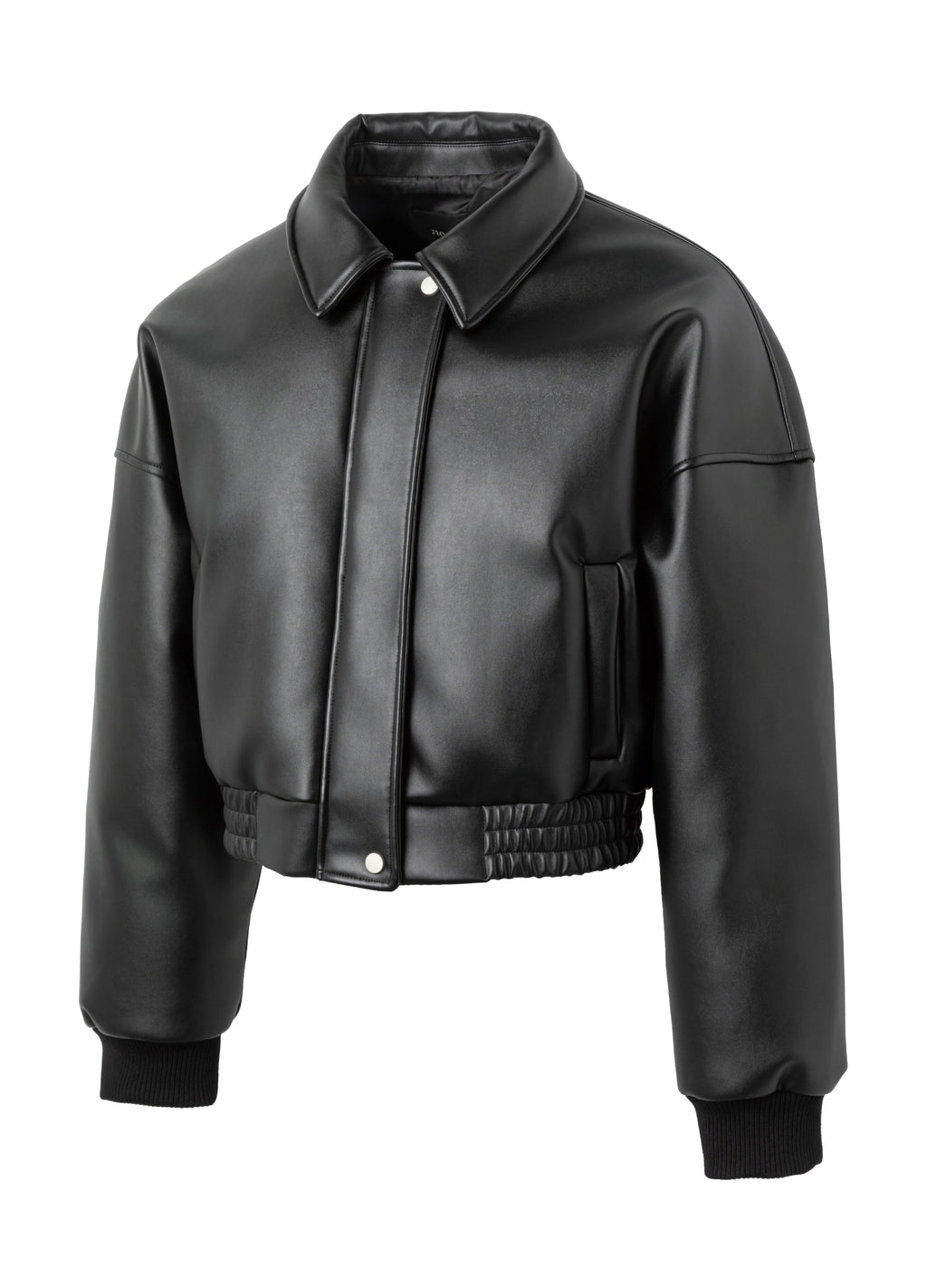 25FW HIGH-COLLAR LEATHER PUFFER