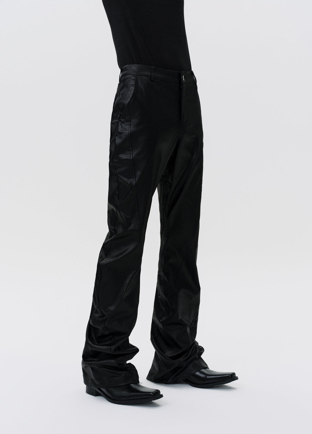 25SS TWISTED WAX COATED PANTS