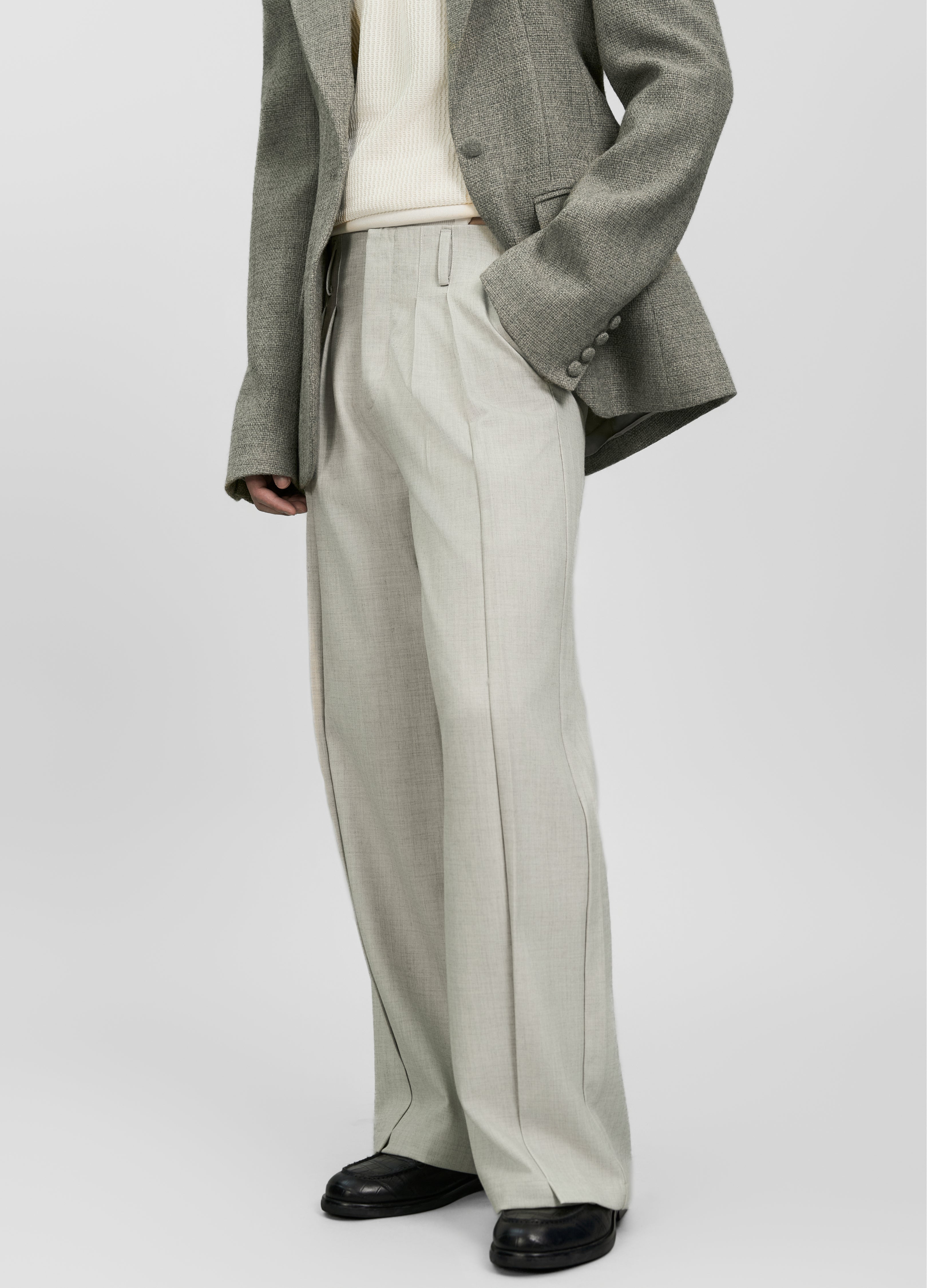 HOLLYWOOD SAGE PLEAT TROUSERS