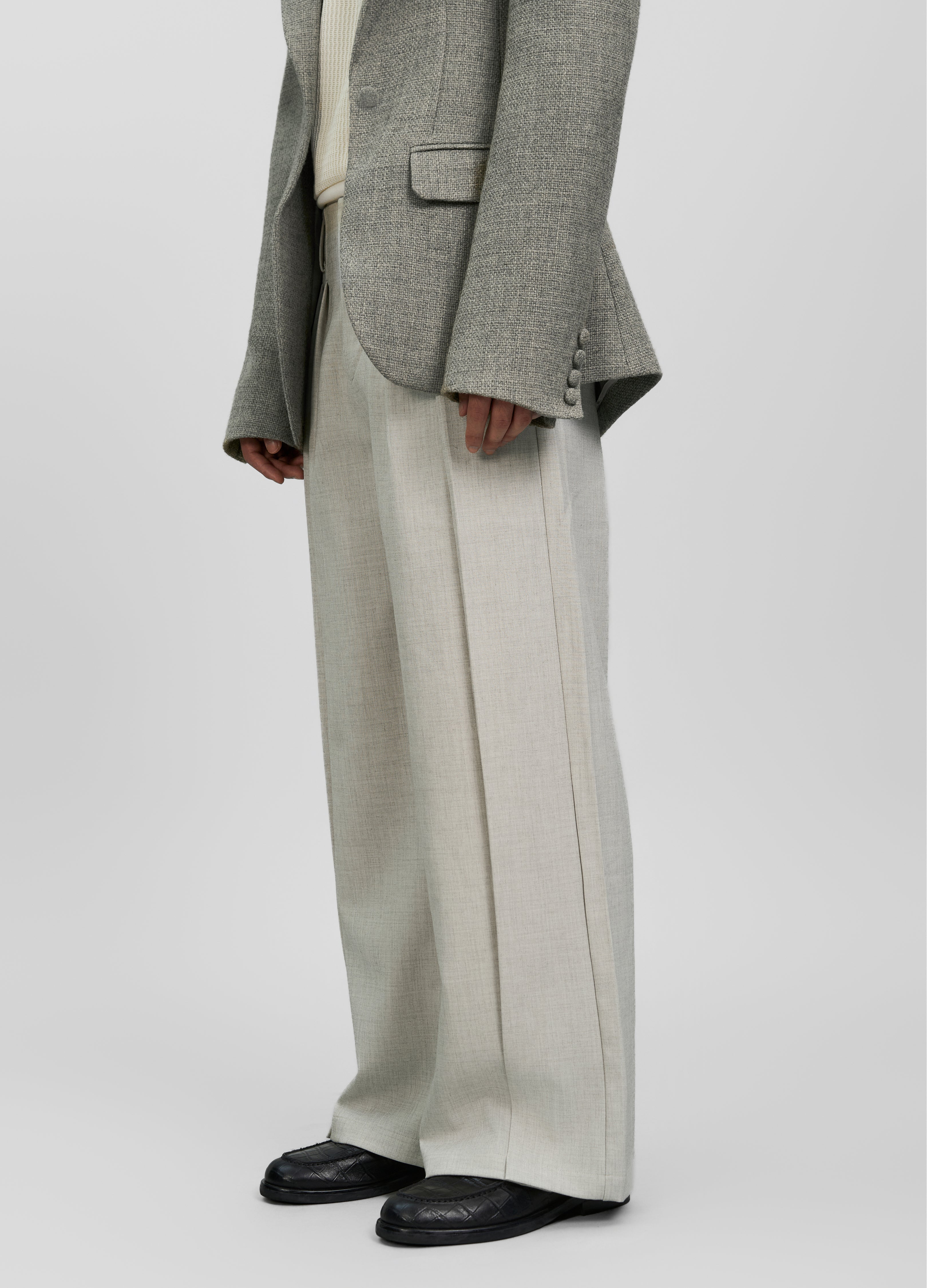 HOLLYWOOD SAGE PLEAT TROUSERS