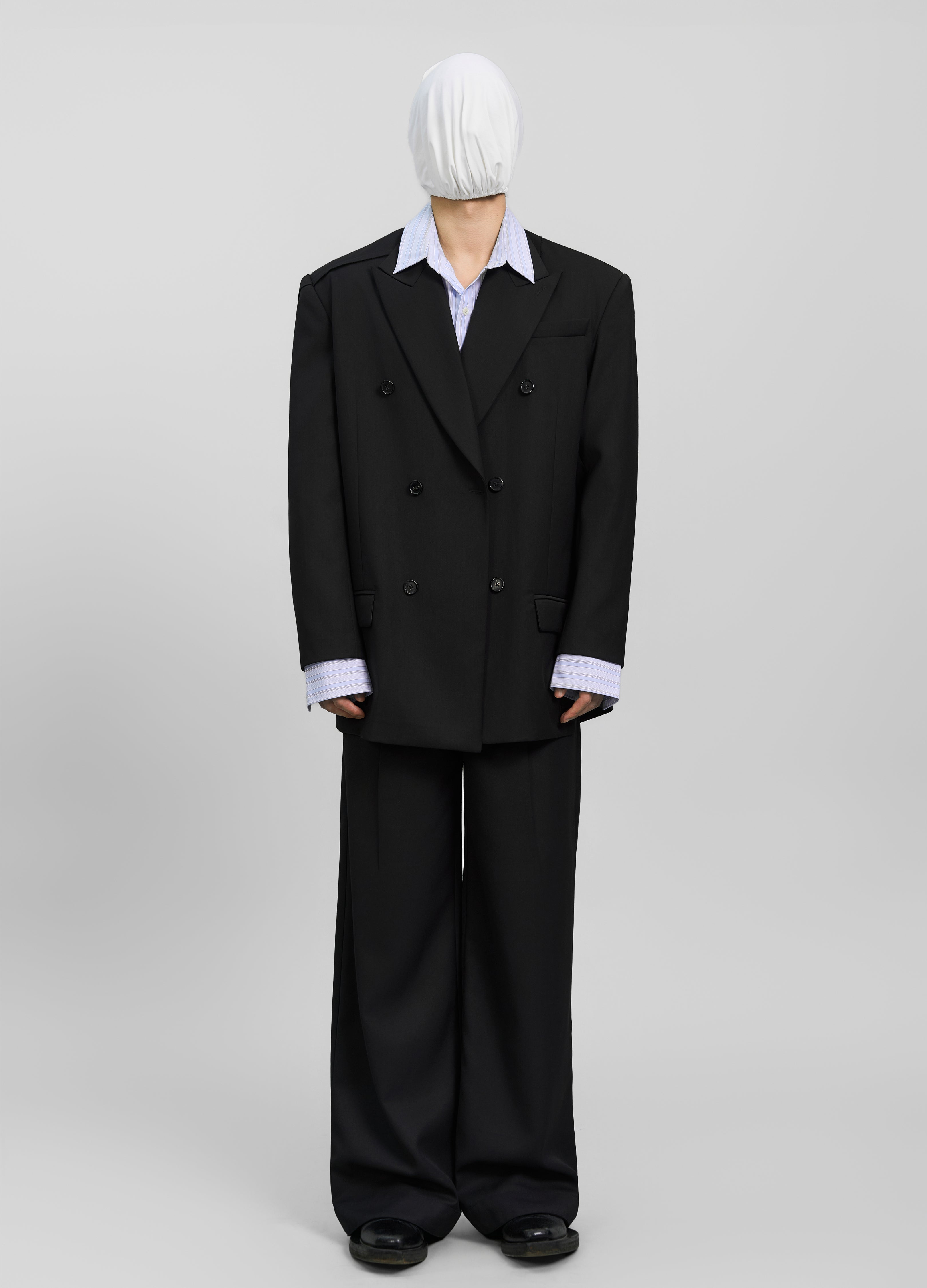 STRIPED EMBROIDERED BLUE SHIRT