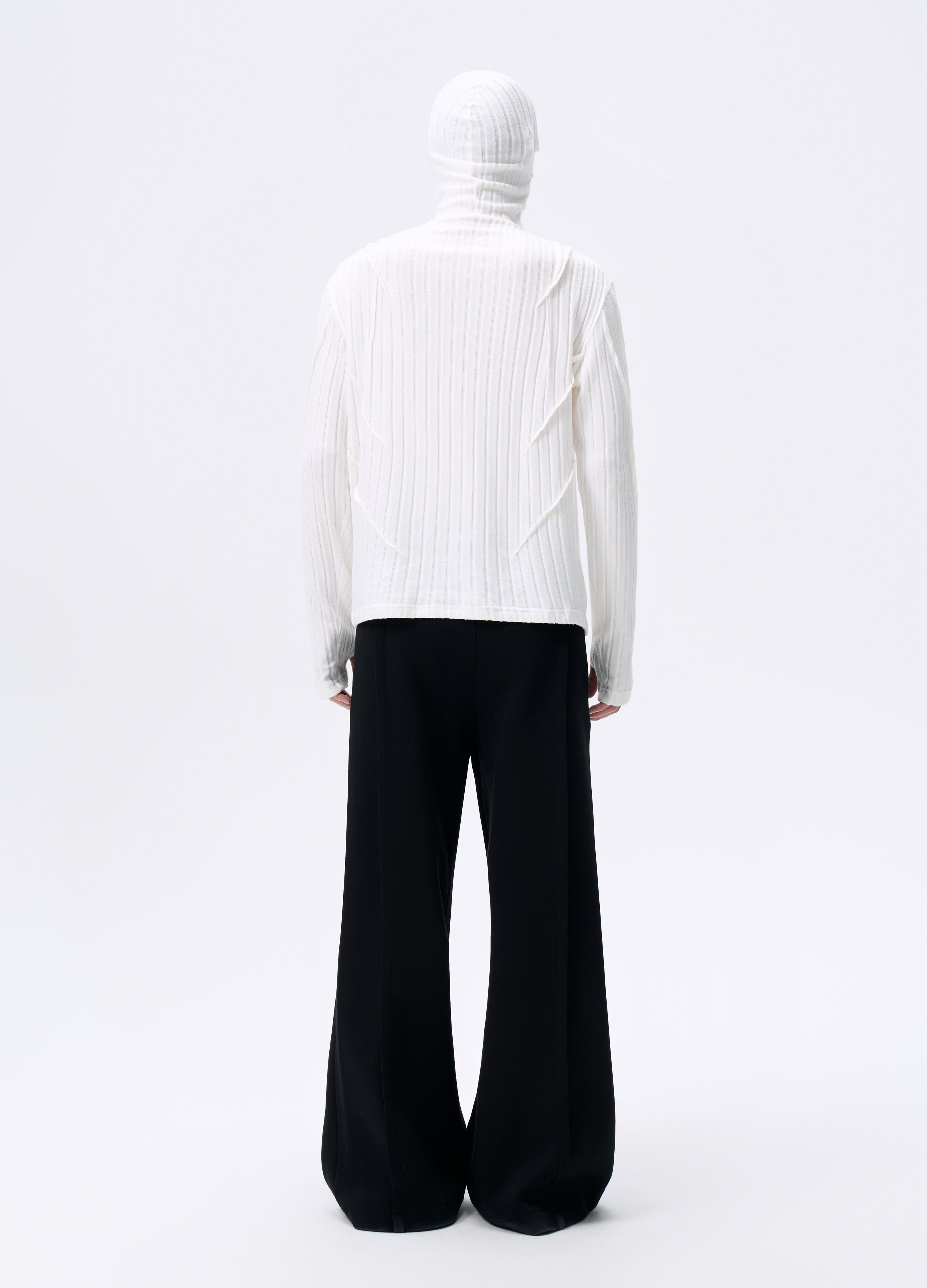 25FW MASKED STRIPE KNIT HOODIE