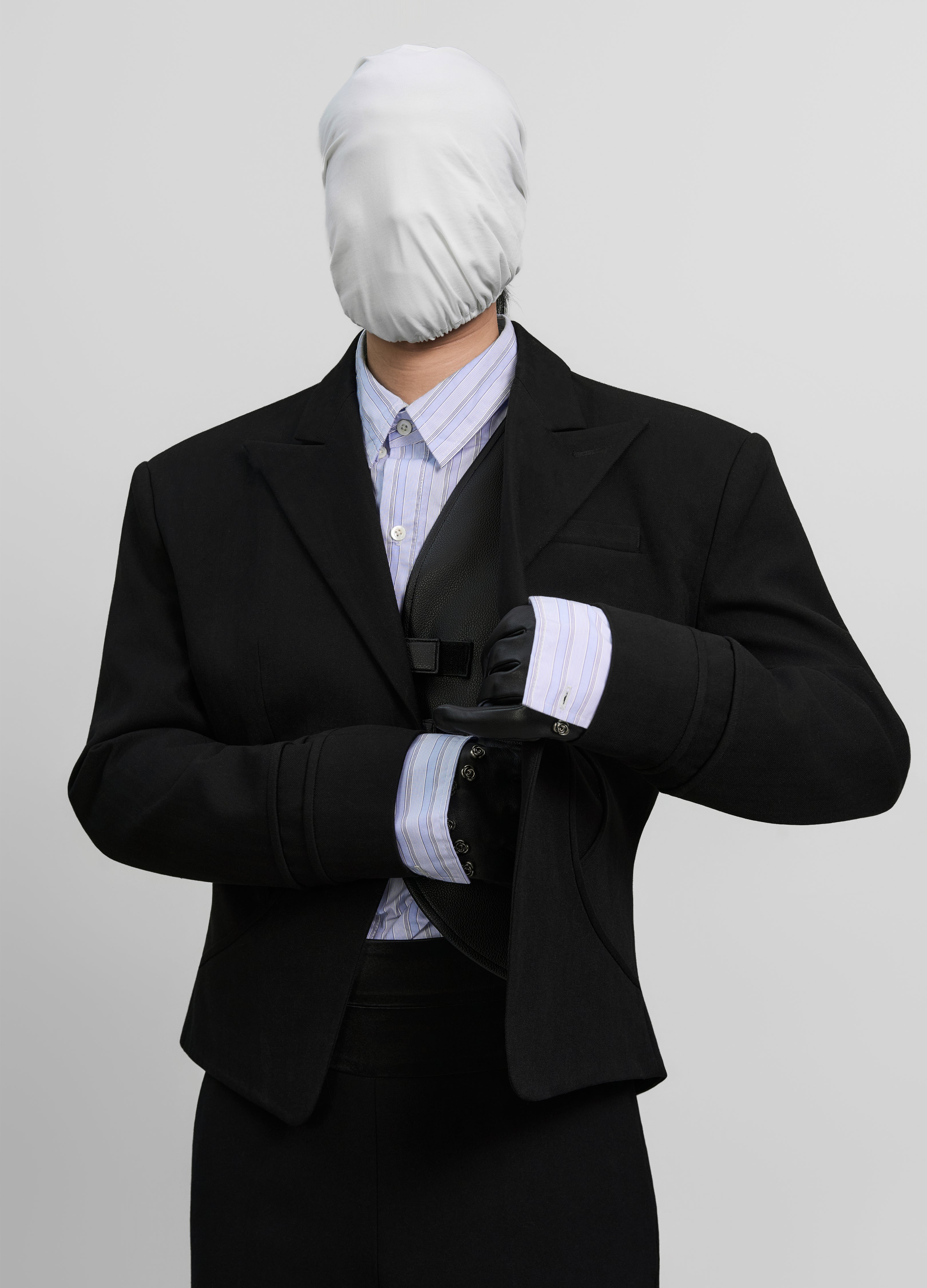 STRIPED EMBROIDERED BLUE SHIRT