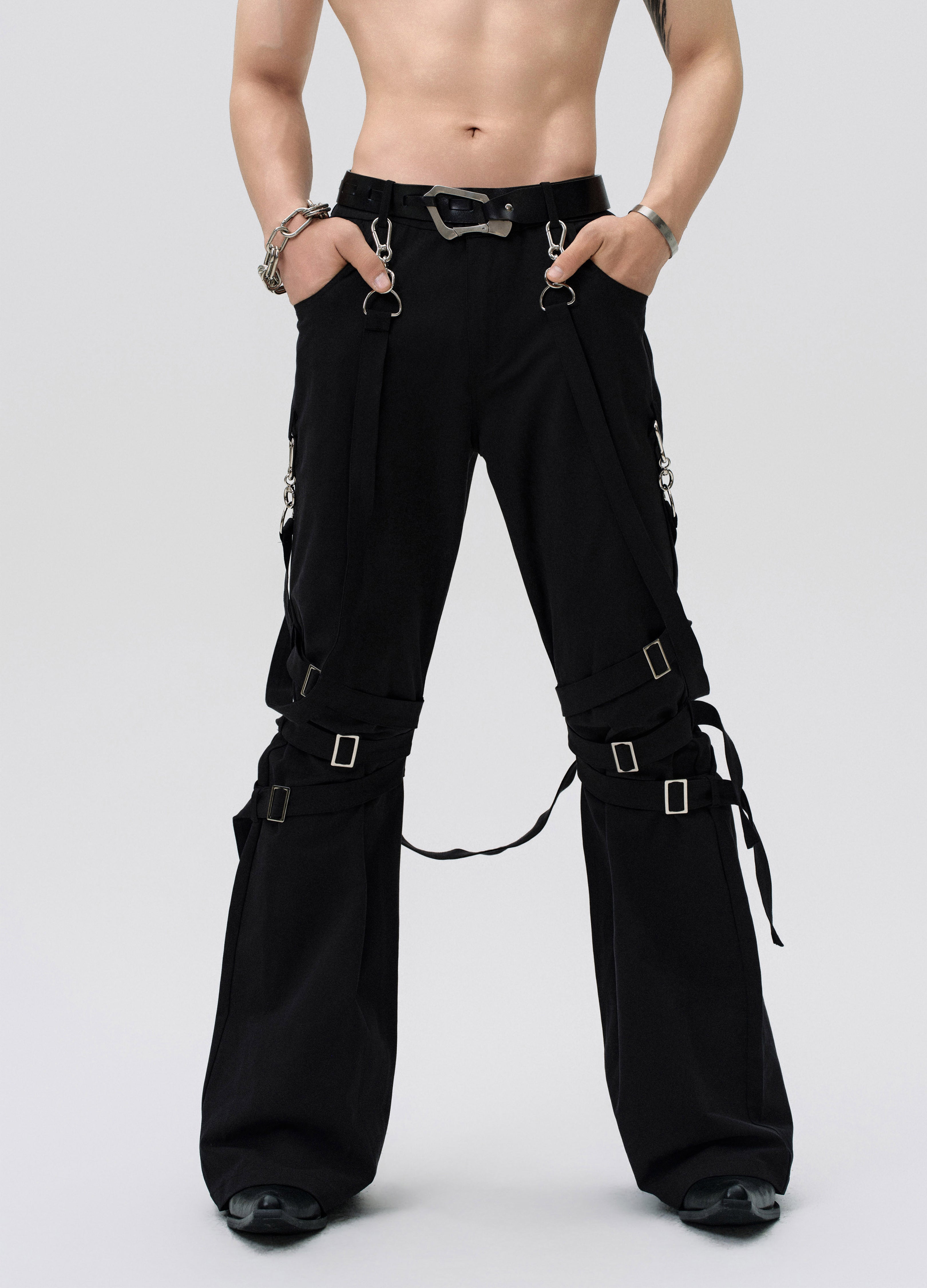 25SS STRAP FUSED FLARE PANTS