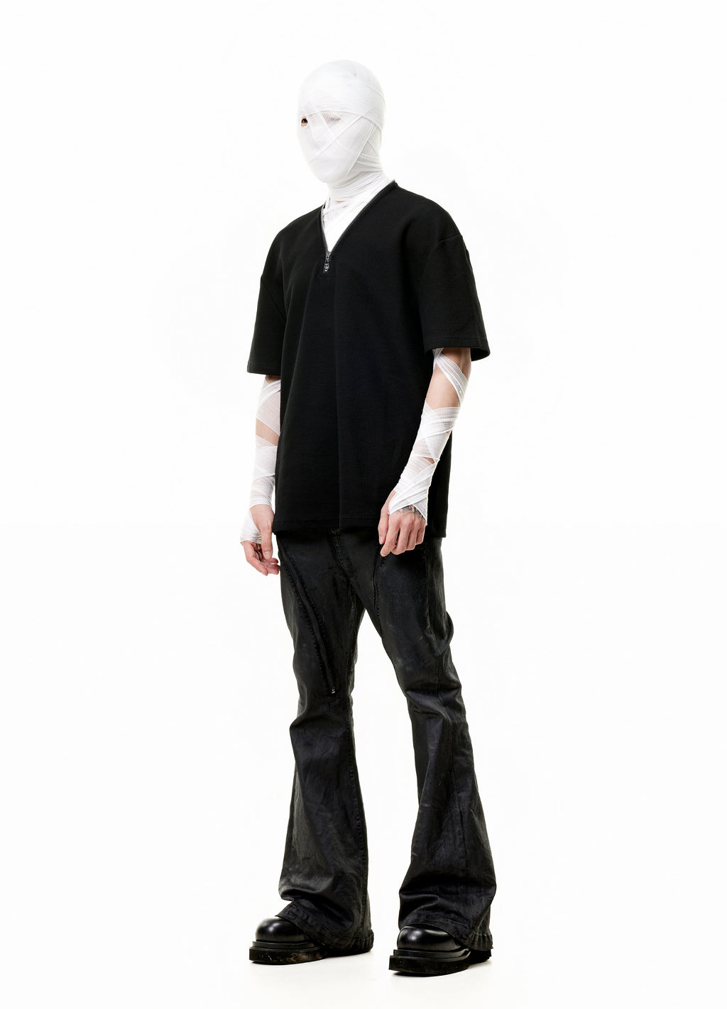 WAFFLE ZIP FUNCTIONAL TEE