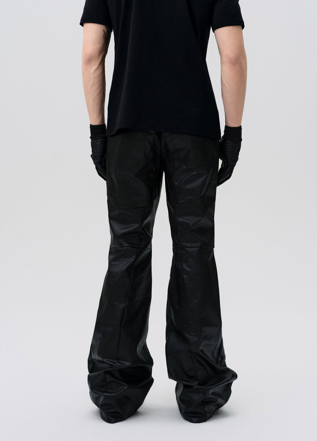 25SS WAXED ZIP DECONSTRUCT PANTS