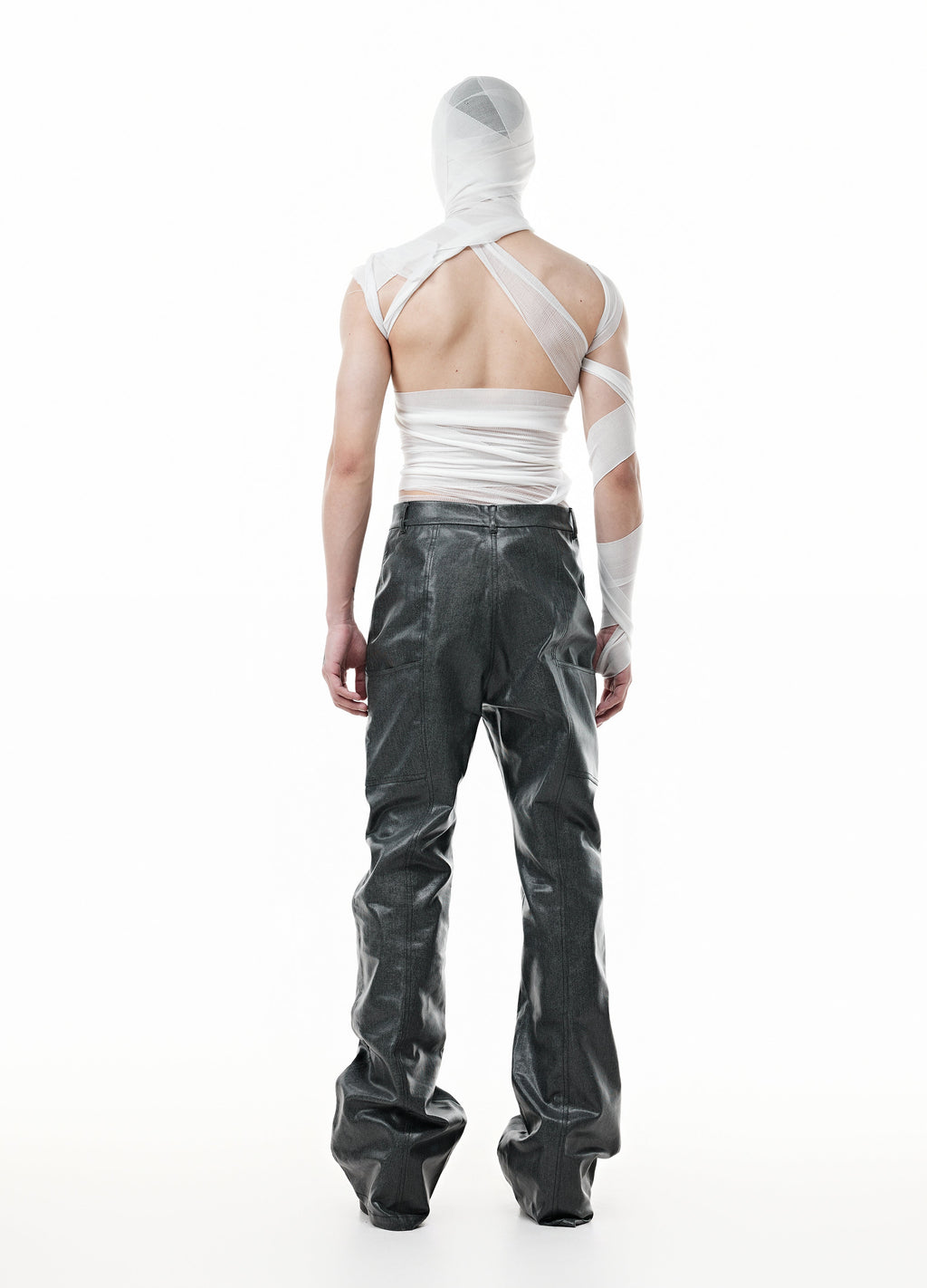 WAXED DRAPE DIVIDED PANTS