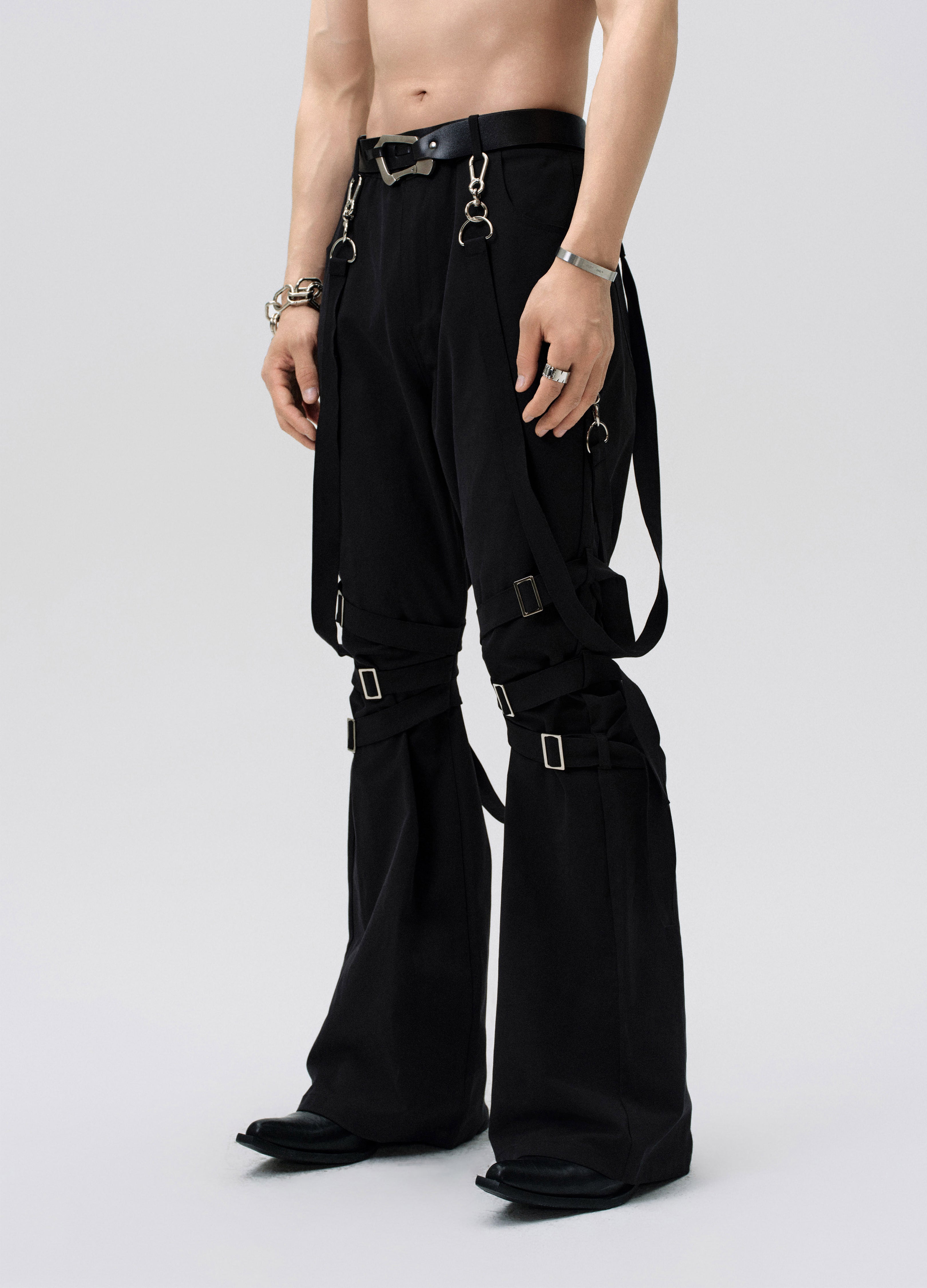 25SS STRAP FUSED FLARE PANTS