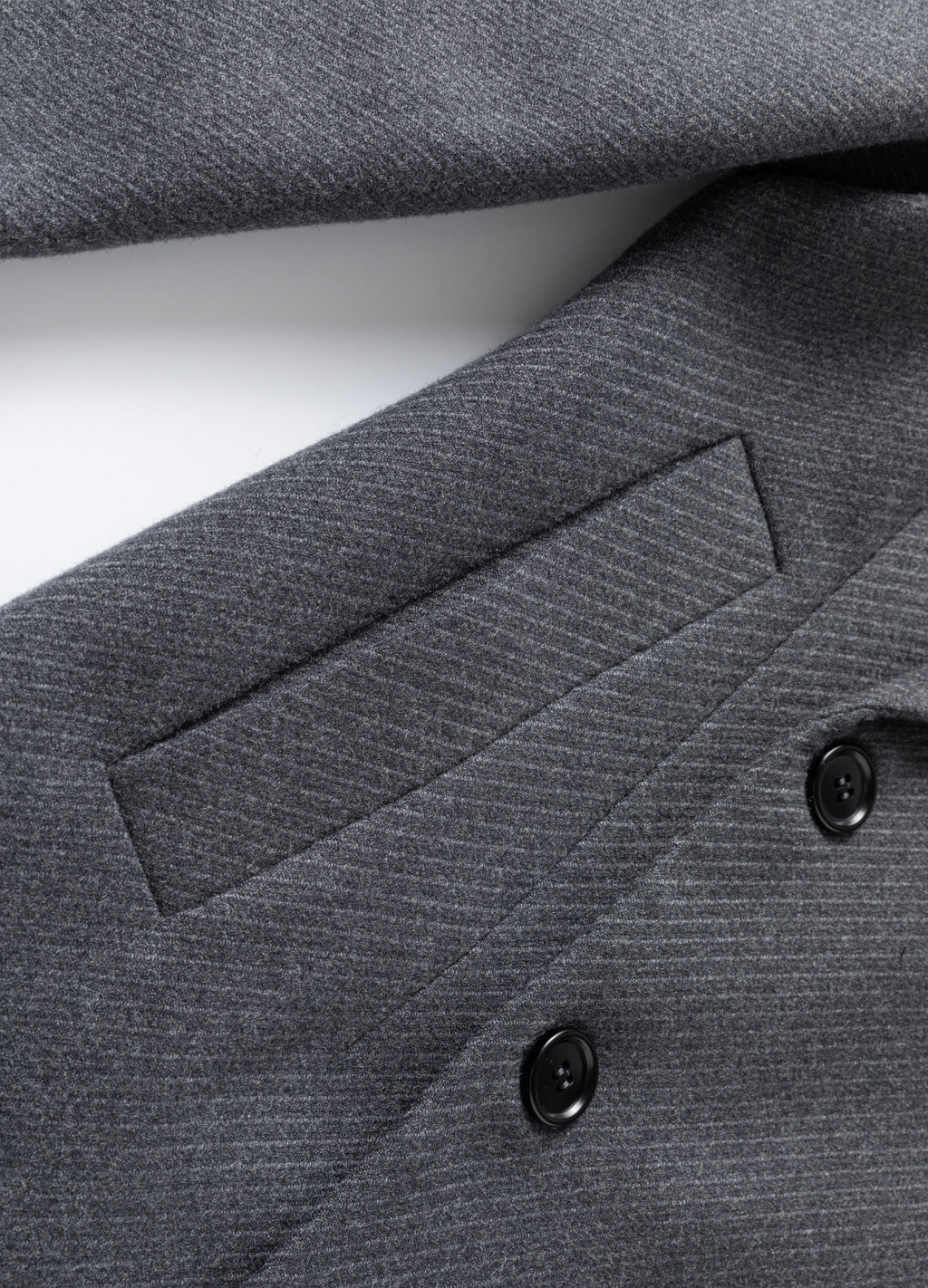 25FW GREY WAISTED WOOL OVERCOAT