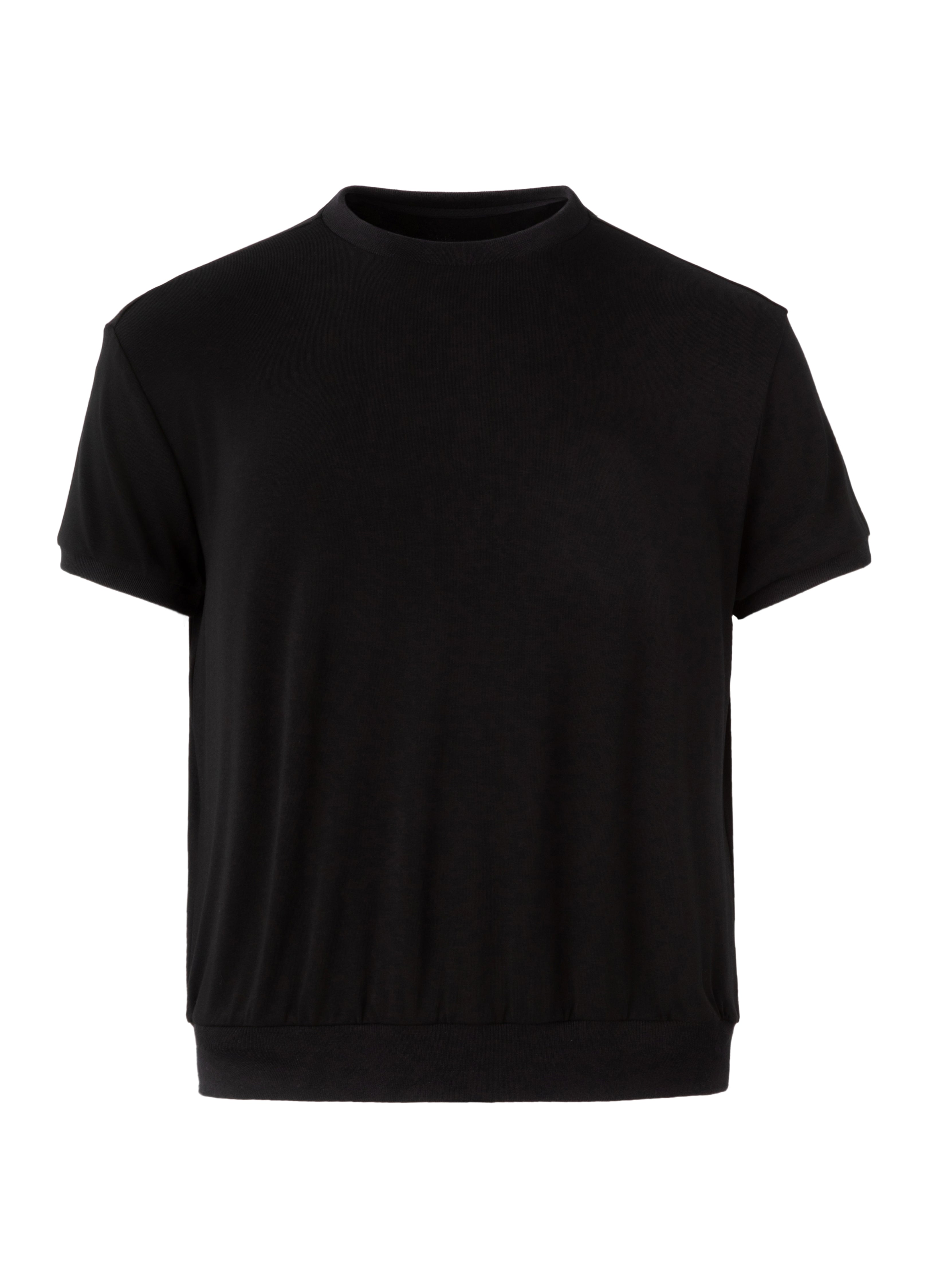 25SS T-Shirt mit Rippbund und taillierter Passform