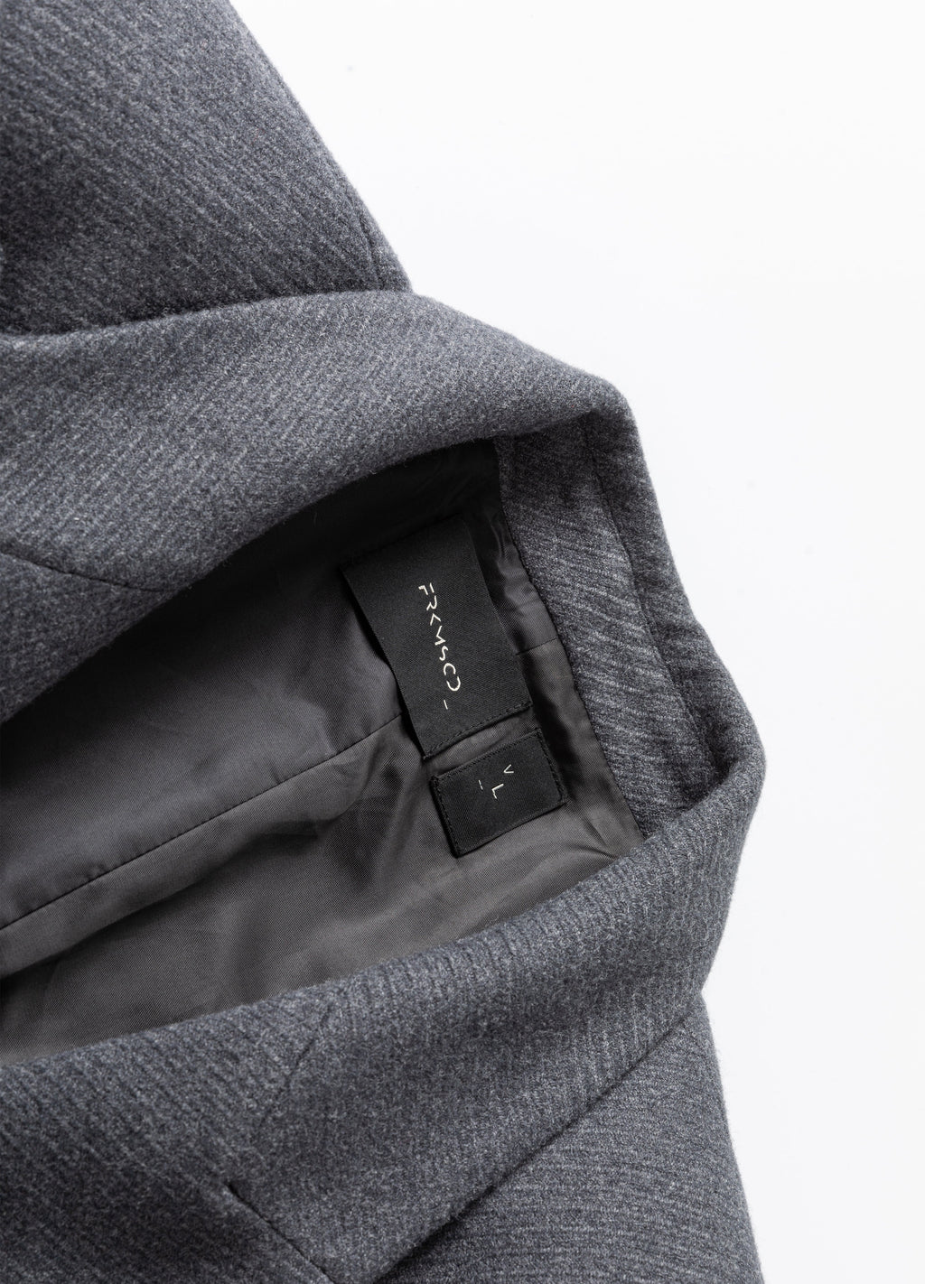 25FW GREY WAISTED WOOL OVERCOAT