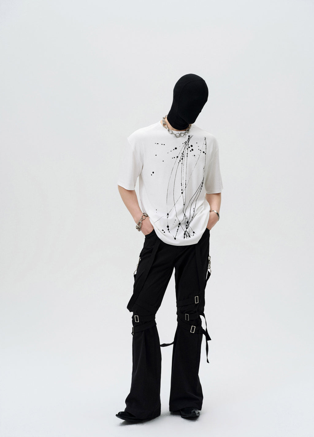 25SS STRAP FUSED FLARE PANTS