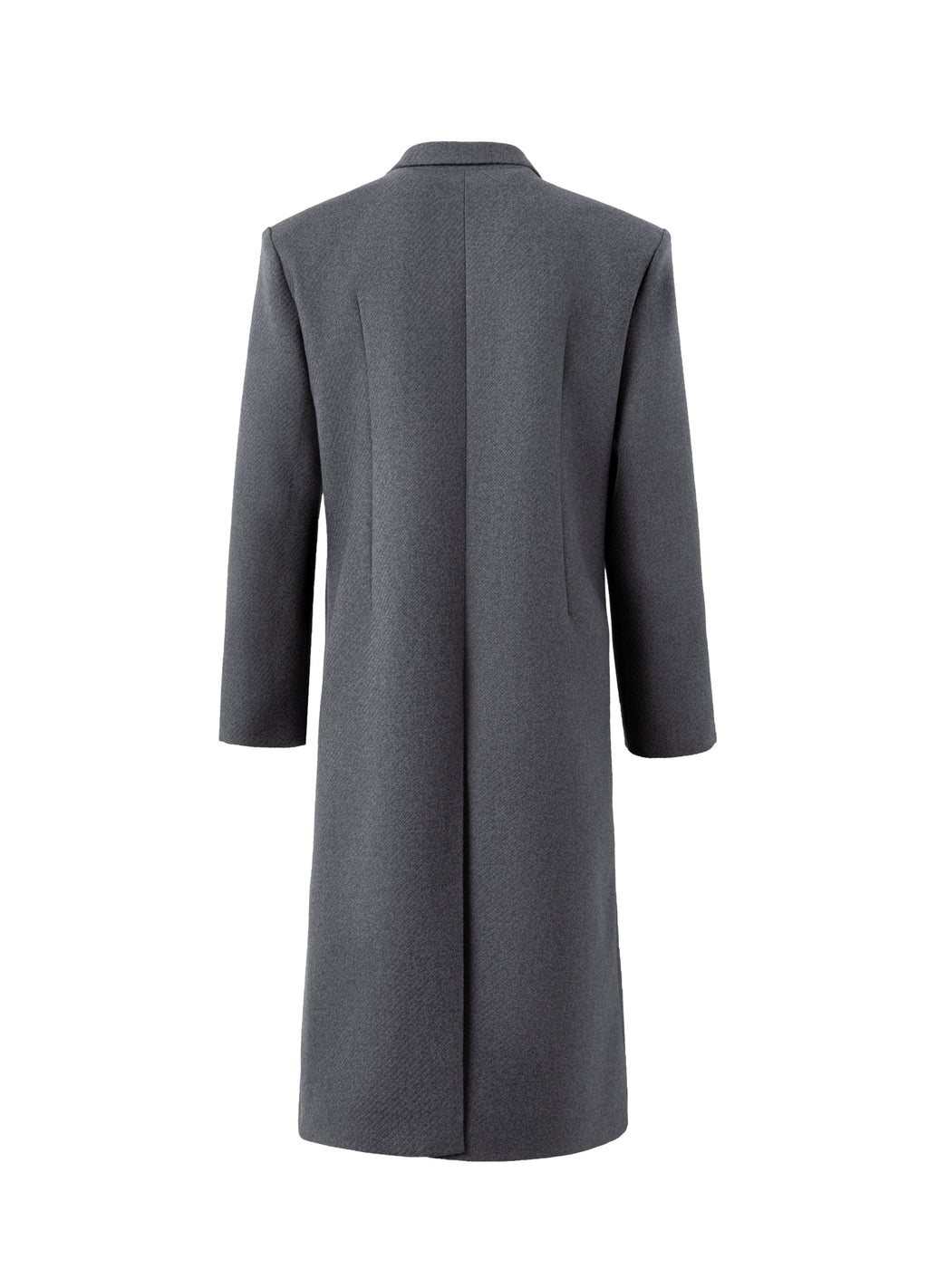 25FW GREY WAISTED WOOL OVERCOAT