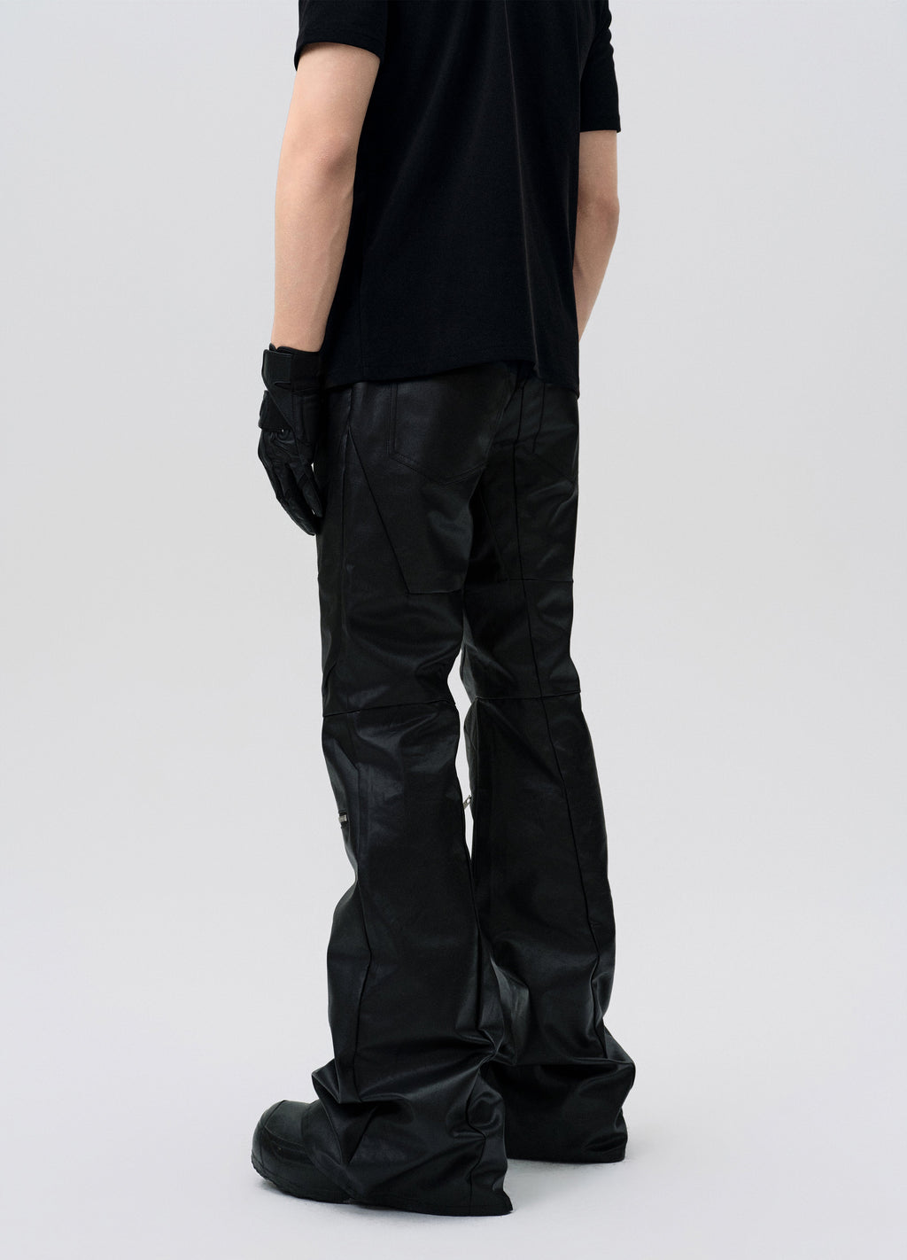 25SS WAXED ZIP DECONSTRUCT PANTS