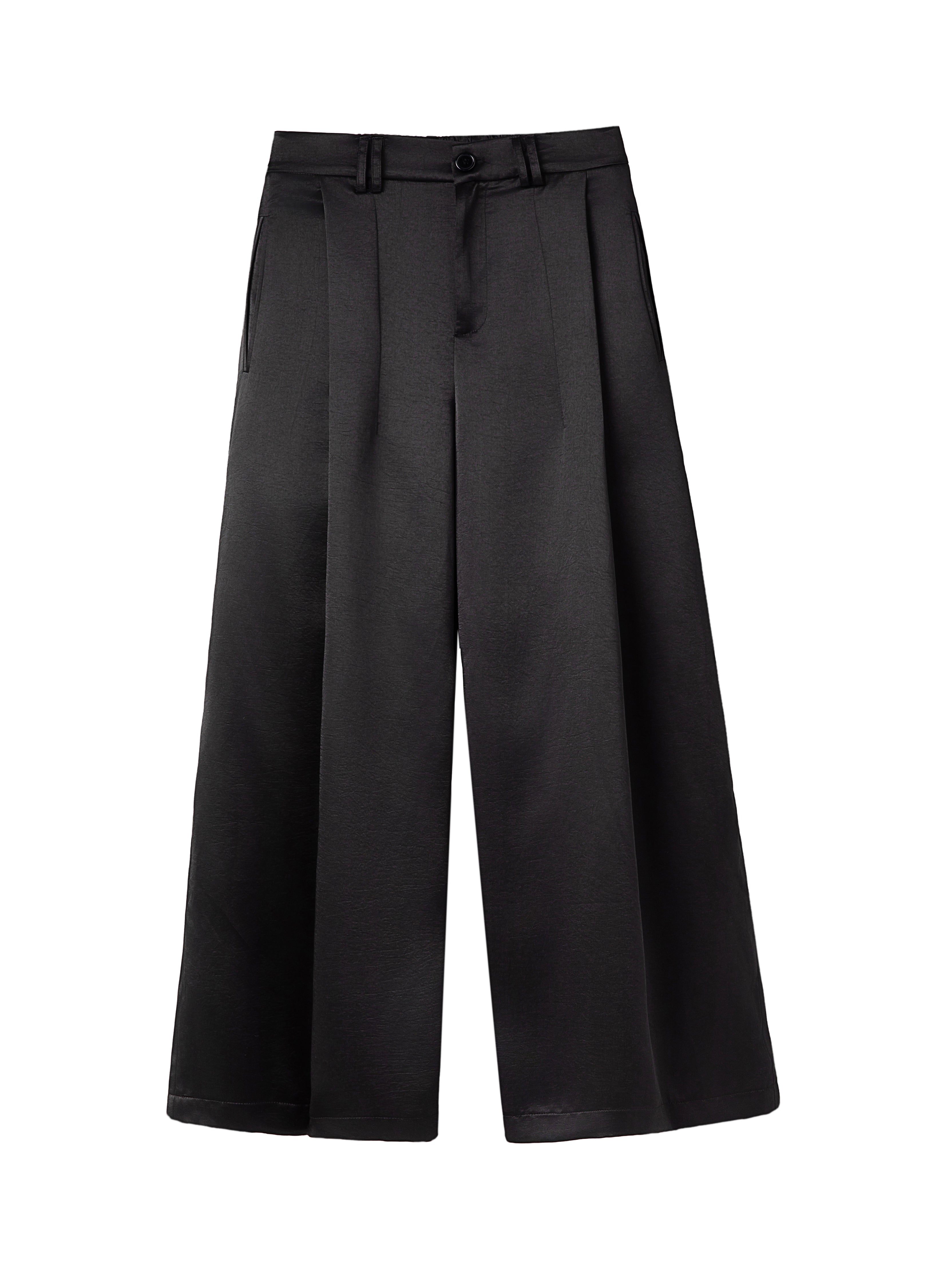 25SS SATIN FLOW WIDE PANTS