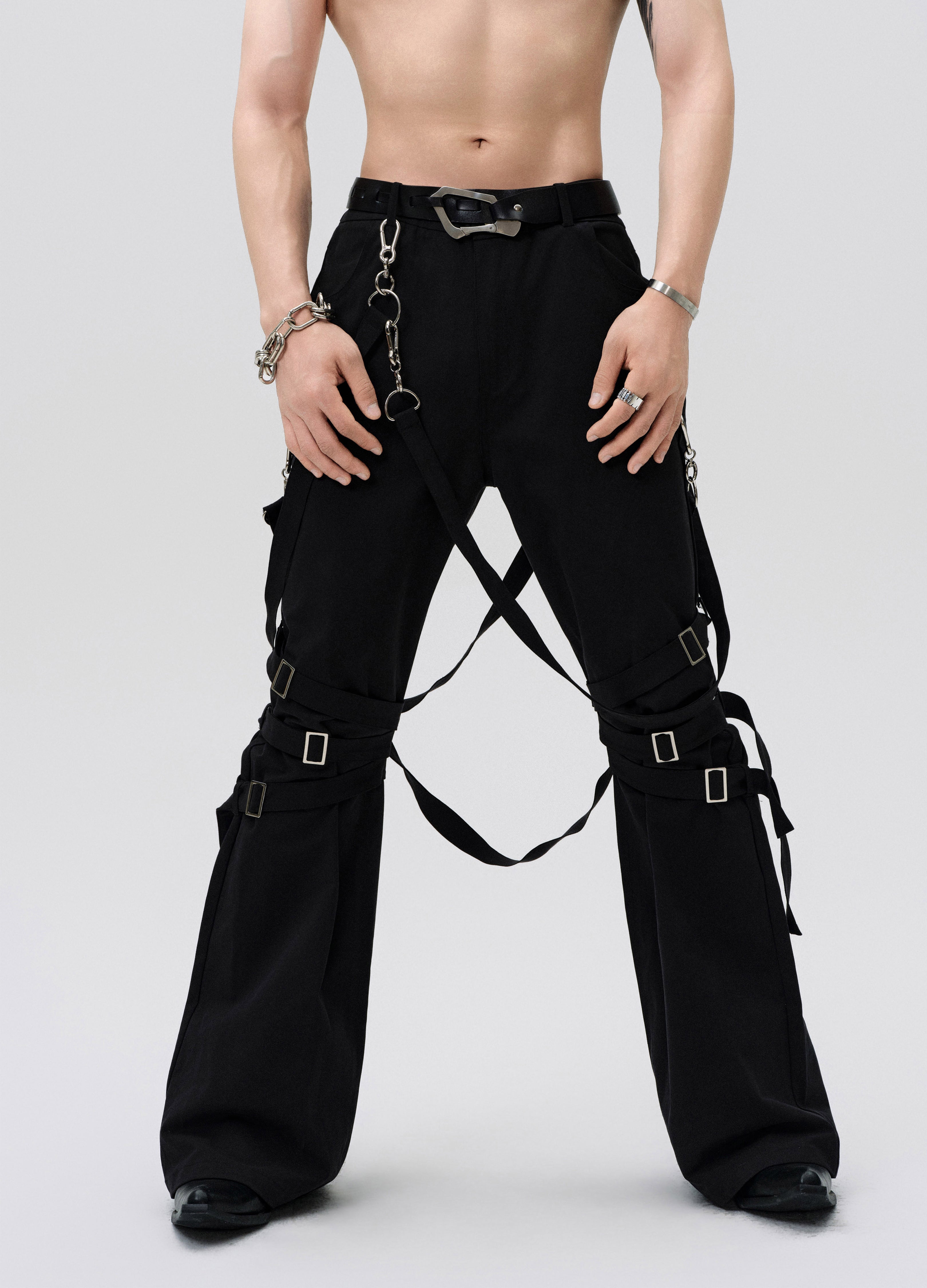 25SS STRAP FUSED FLARE PANTS
