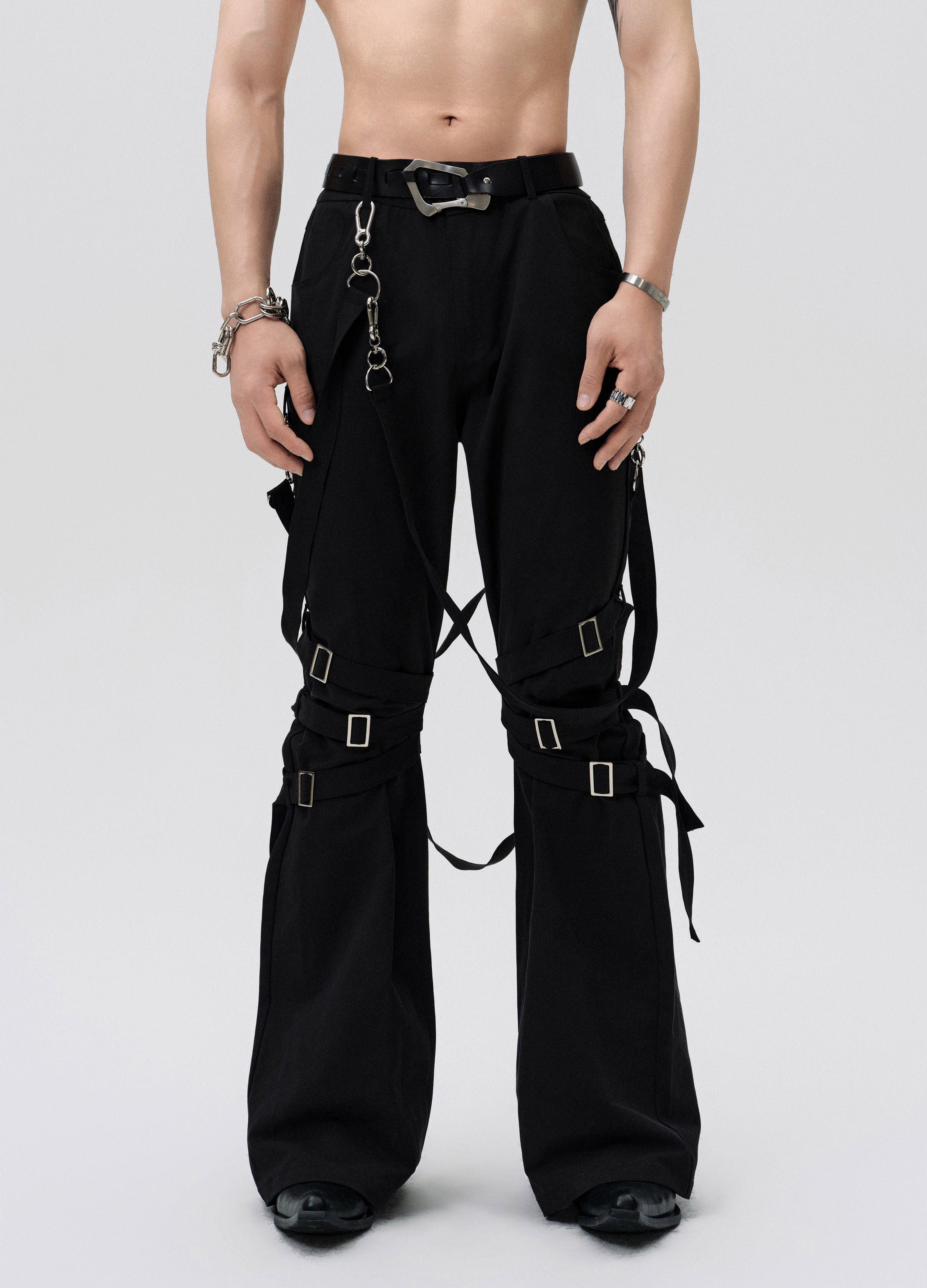 25SS STRAP FUSED FLARE PANTS