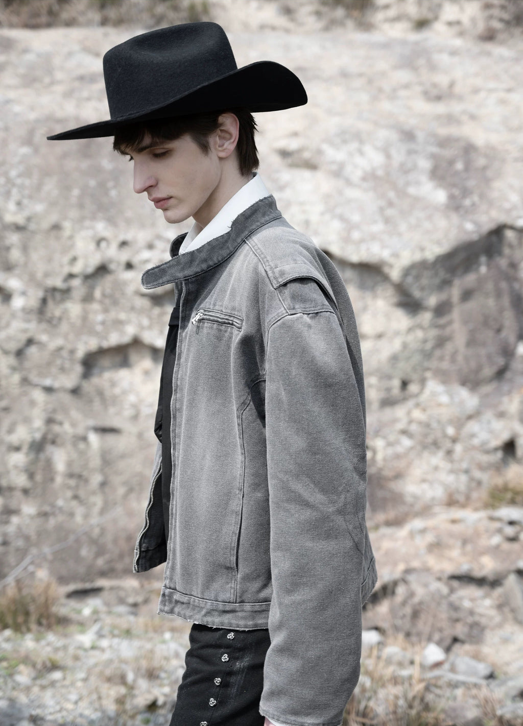 25SS DP PARADIS x REART COBBLE WASH BIKER JACKET