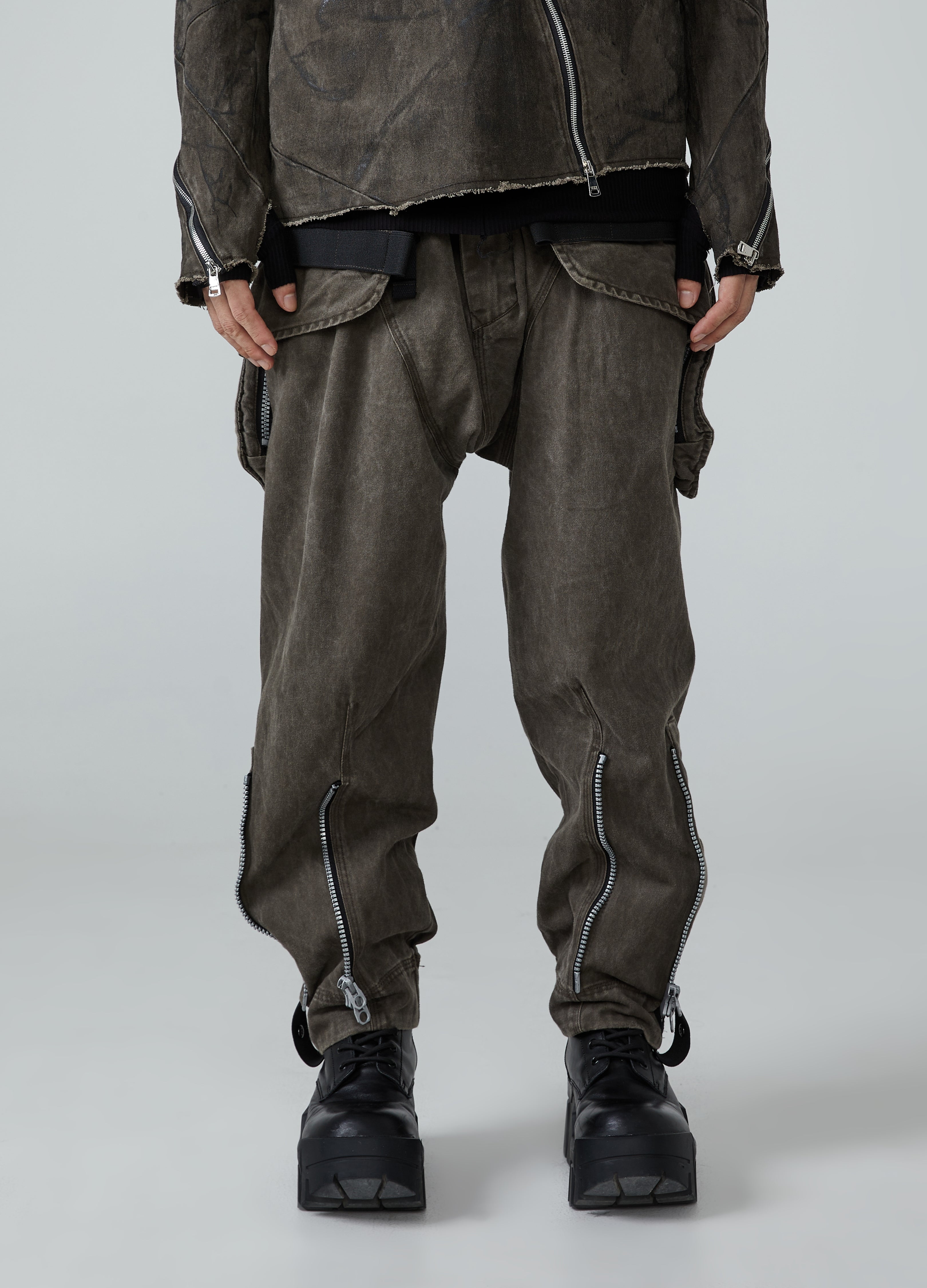 Wasteland Washed Old Loose Pants