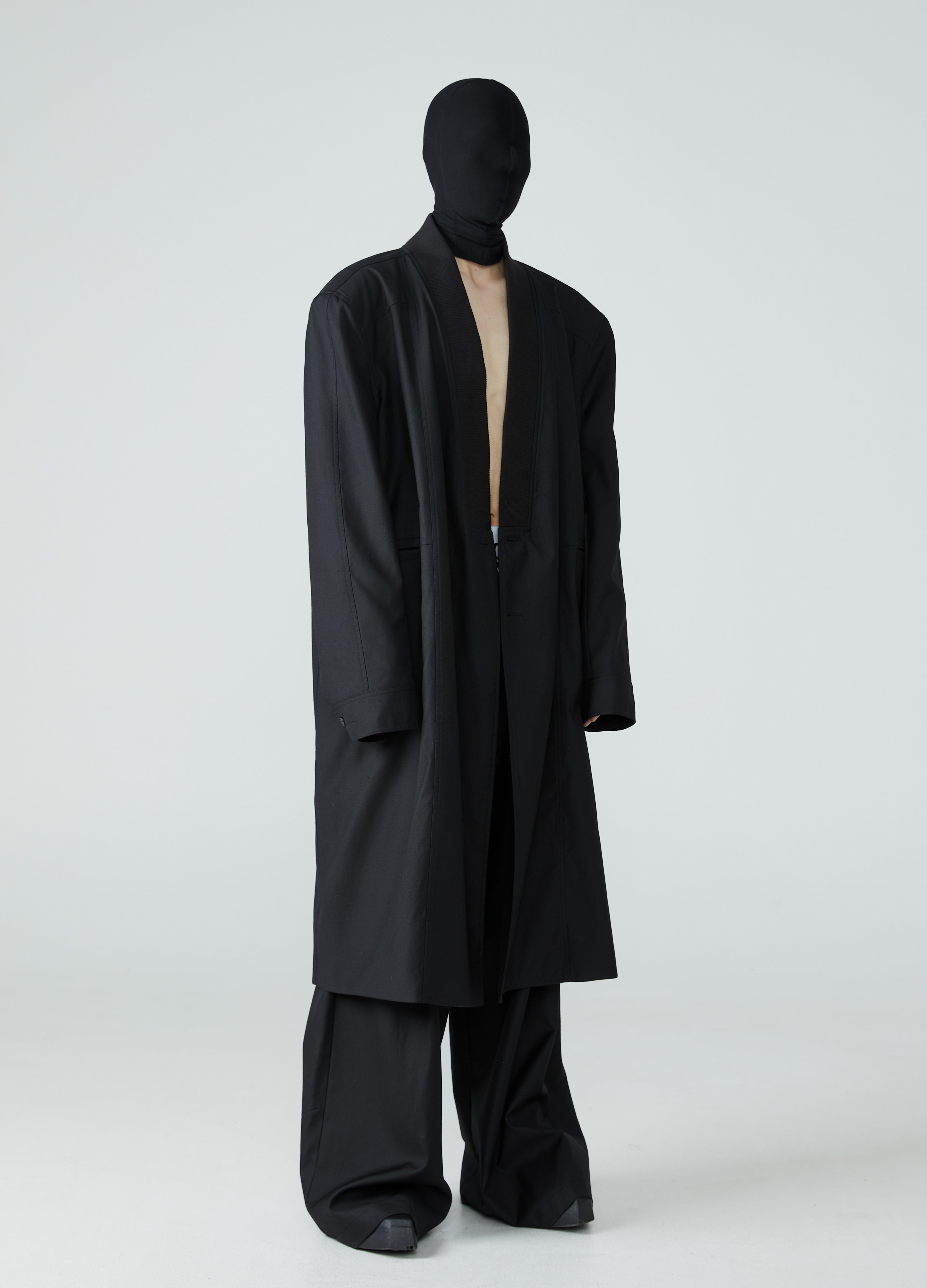 23FW V-Collar Ribbed Windbreaker Coat