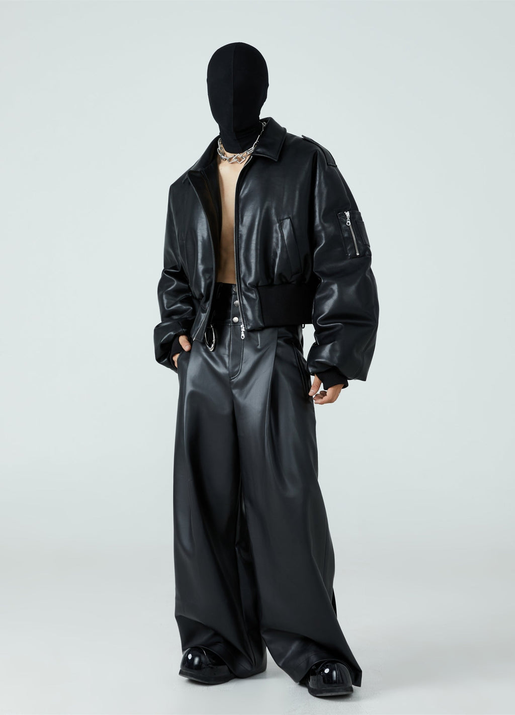 23FW Guardian PU Leather Down Jacket